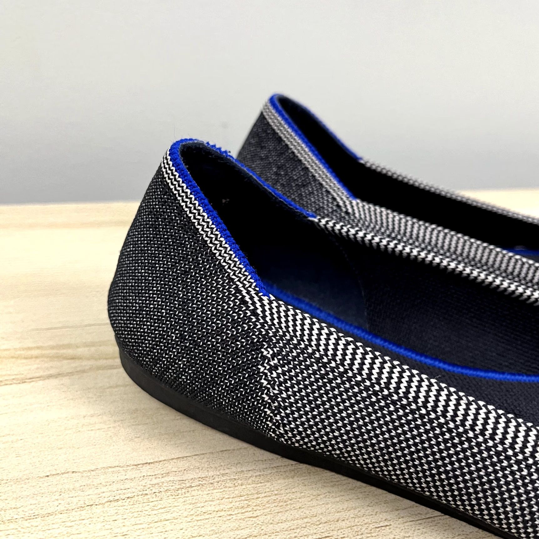 Vintage ROTHYS Ballet Flat Women Size 8.5 Two Tone Gray Round Toe Slip On Career Office Shoes Women Size US 5 / IT 35 - 3 Thumbnail