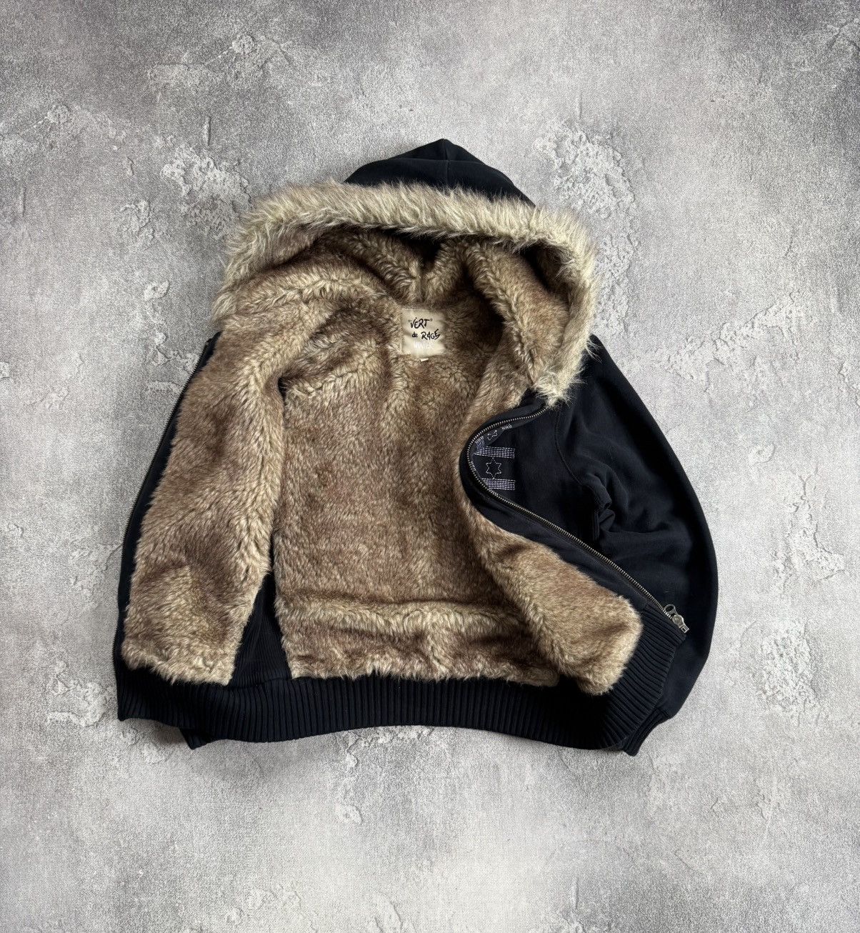 Abercrombie & Fitch Retro L/size fur faux hoodie hooded jacket if six was nine Size L / US 10 / IT 46 - 9 Thumbnail