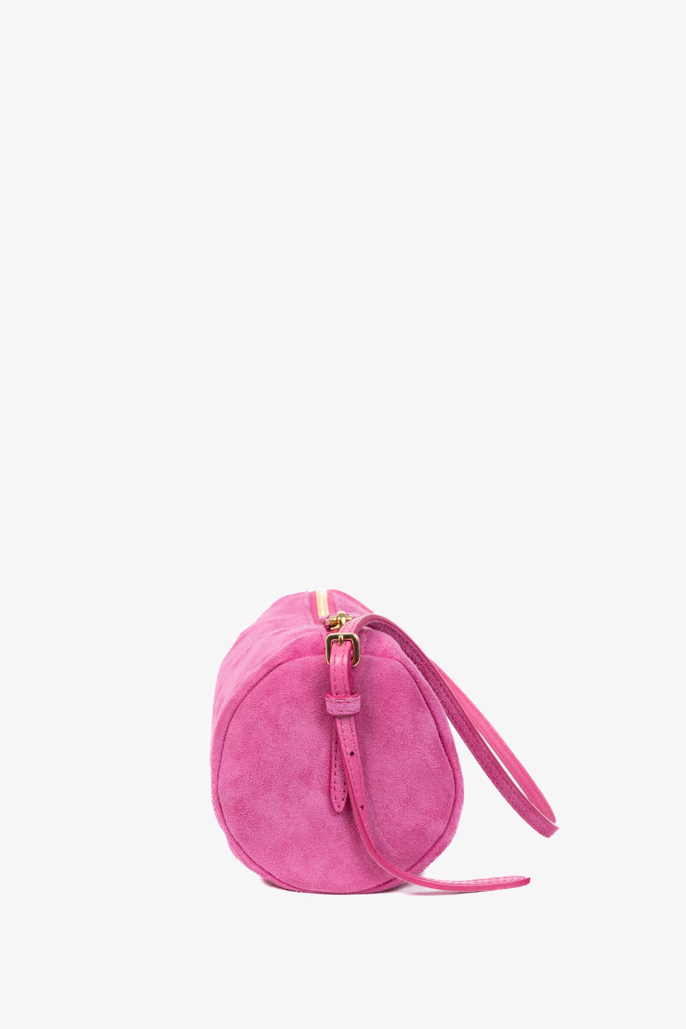 Miu Miu Miu Miu Pink Suede Logo-Embossed Pochette Size ONE SIZE - 3 Thumbnail