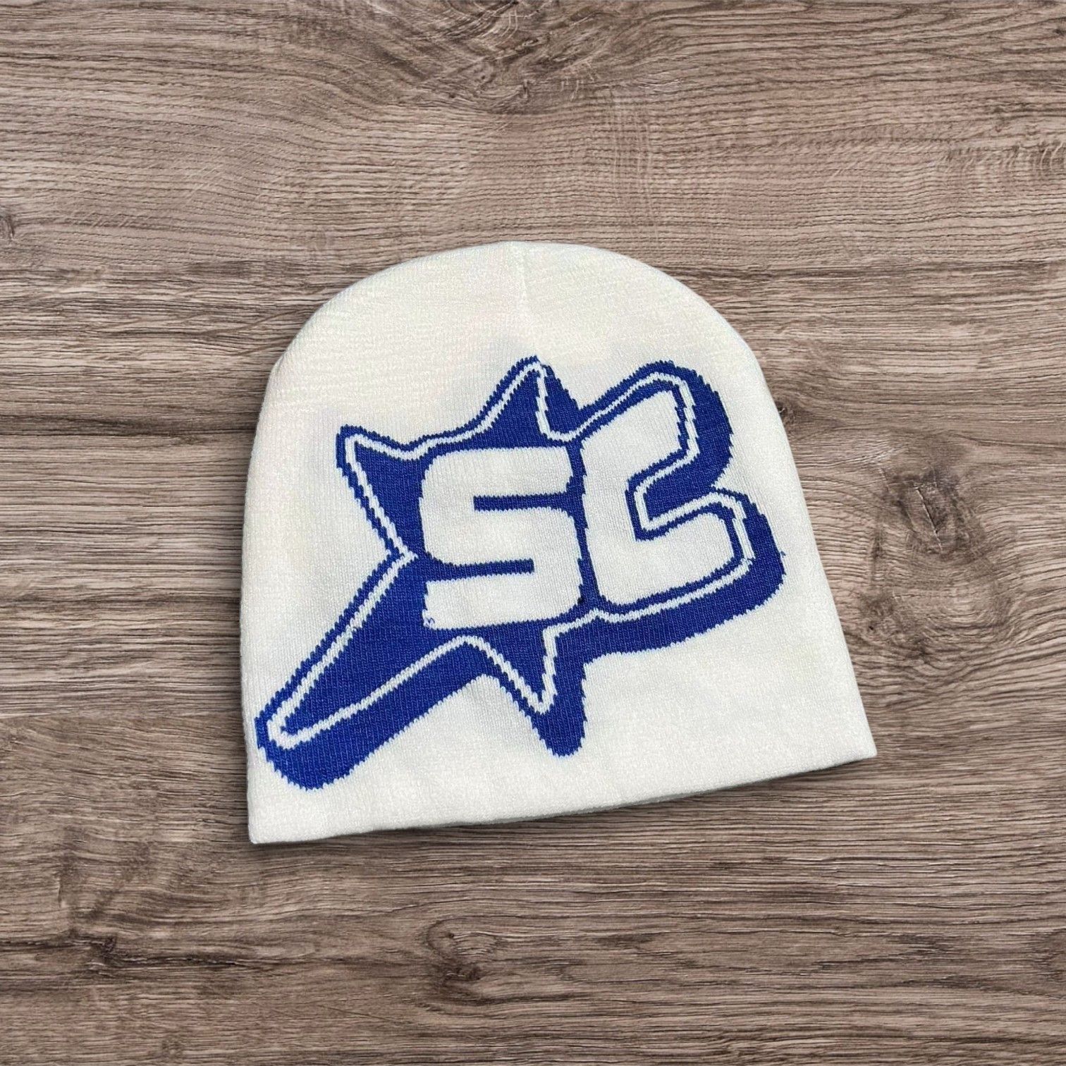 Other White Blue Y2K Skater Knit Hat SC Star Logo Beanie ALT Size ONE SIZE - 1 Preview