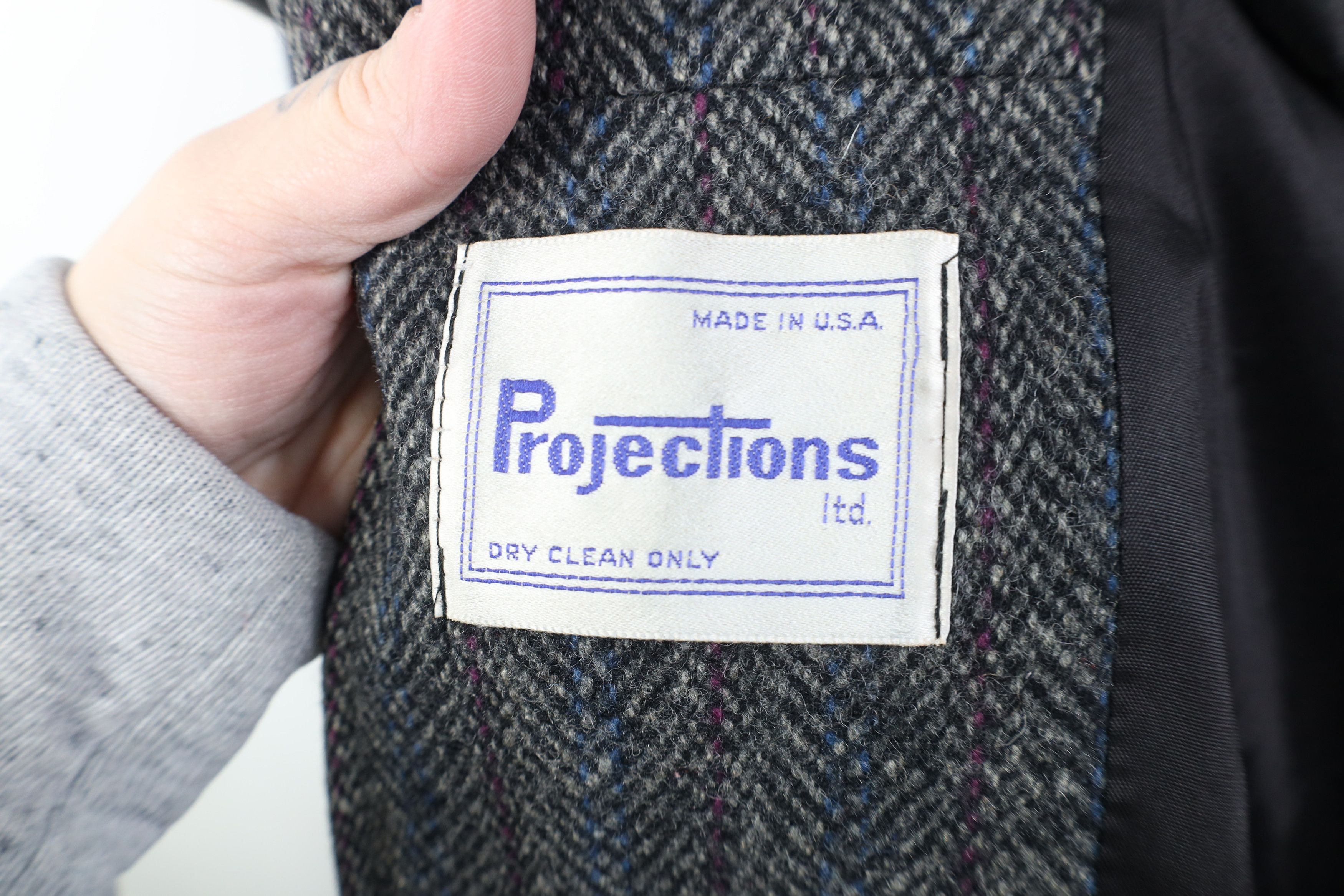 Vintage Vintage 70s Streetwear Wool Tweed Herringbone Overcoat USA Size L / US 10 / IT 46 - 10 Thumbnail