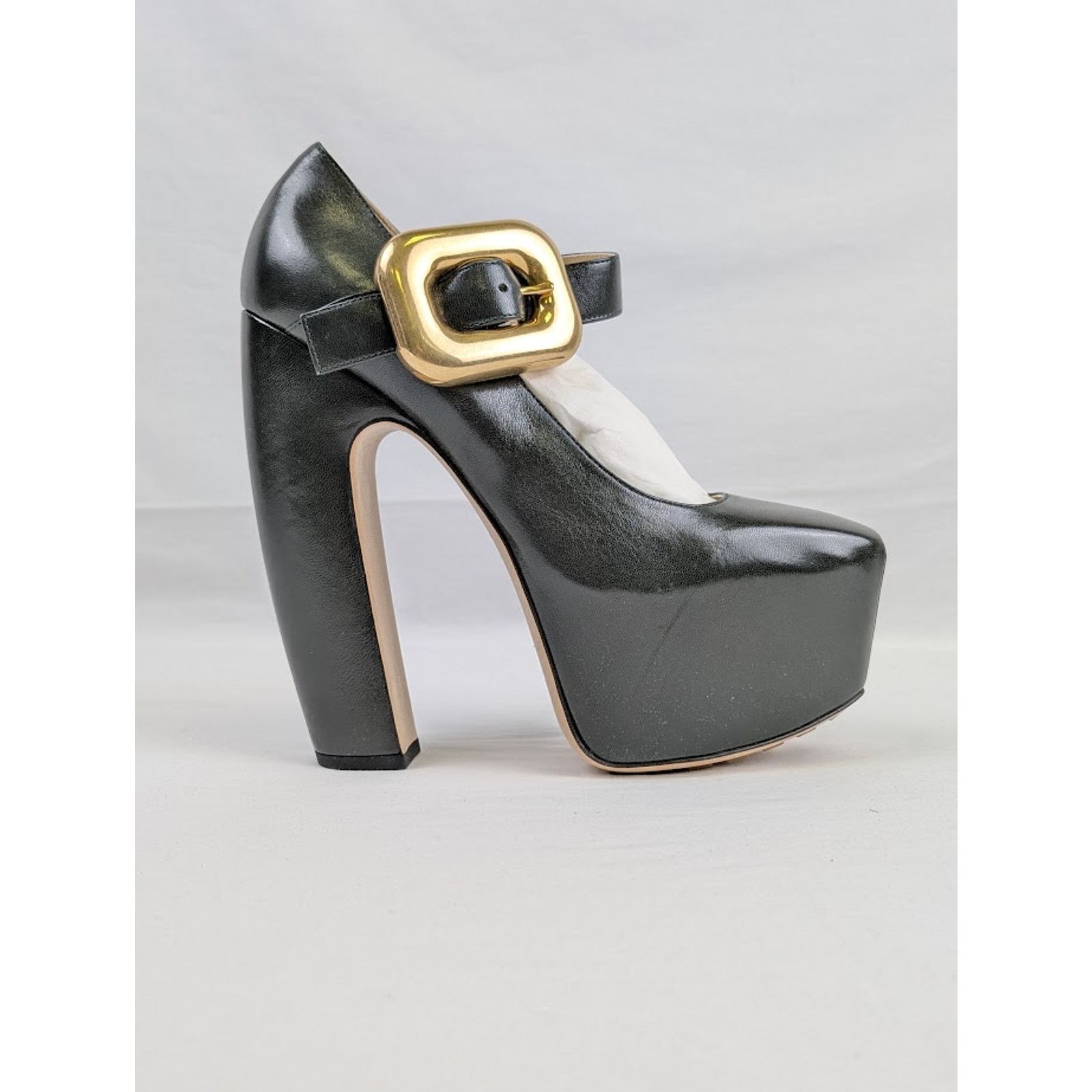 Bottega Veneta o1rshd1 Nappa Mostra Pumps Club In Dark Green Size US 8 / IT 38 - 3 Thumbnail