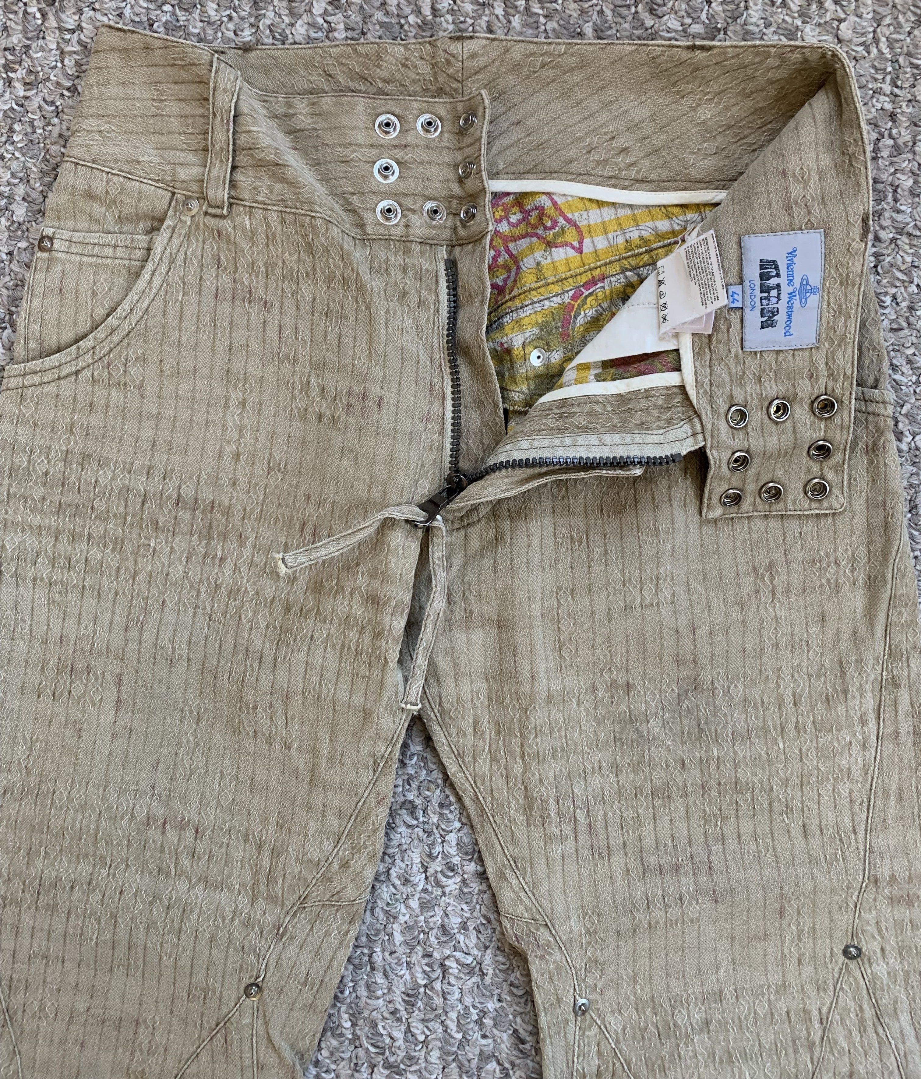 Vivienne Westwood Vivienne Westwood Man Textured Floral Print Cargo Pants Size US 30 / EU 46 - 4 Thumbnail