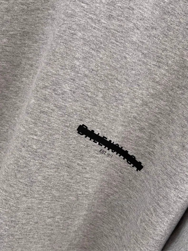 Balenciaga Grey horizontal bar letter logo short-sleeve