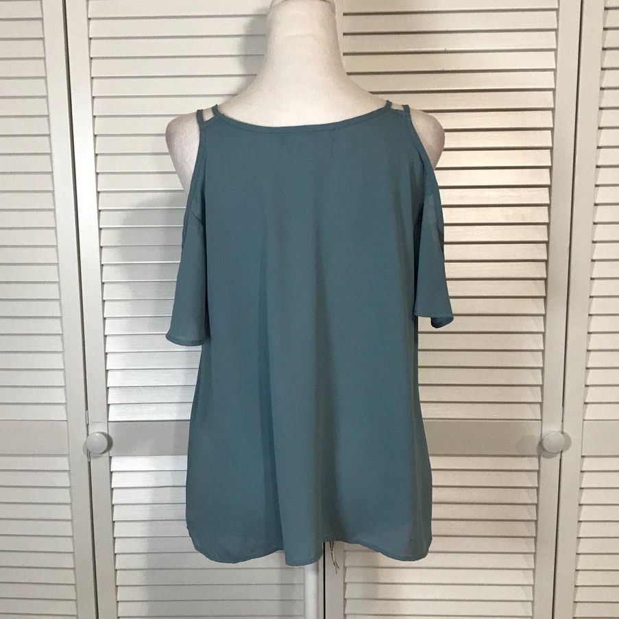 Other Active USA Boho Chic Green Flowy Tunic Blouse Women M Size M / US 6-8 / IT 42-44 - 3 Thumbnail