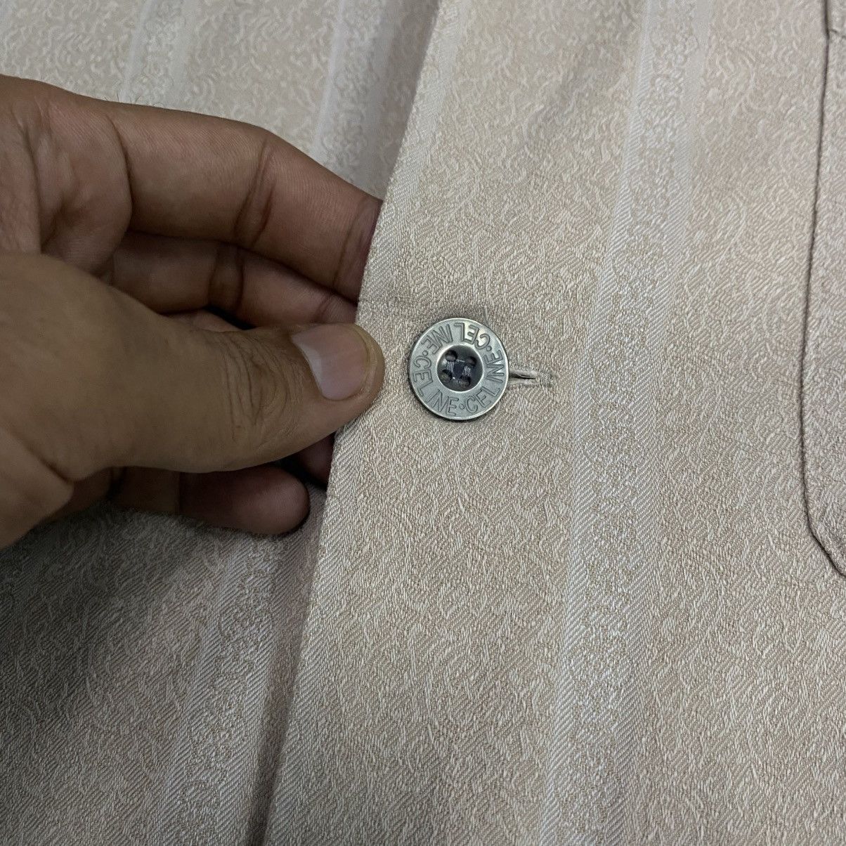 Celine ‼️LAST DROP‼️Celine Paris Jacquard Logo Pocket Button-Up Shirt Size US L / EU 52-54 / 3 - 15 Thumbnail
