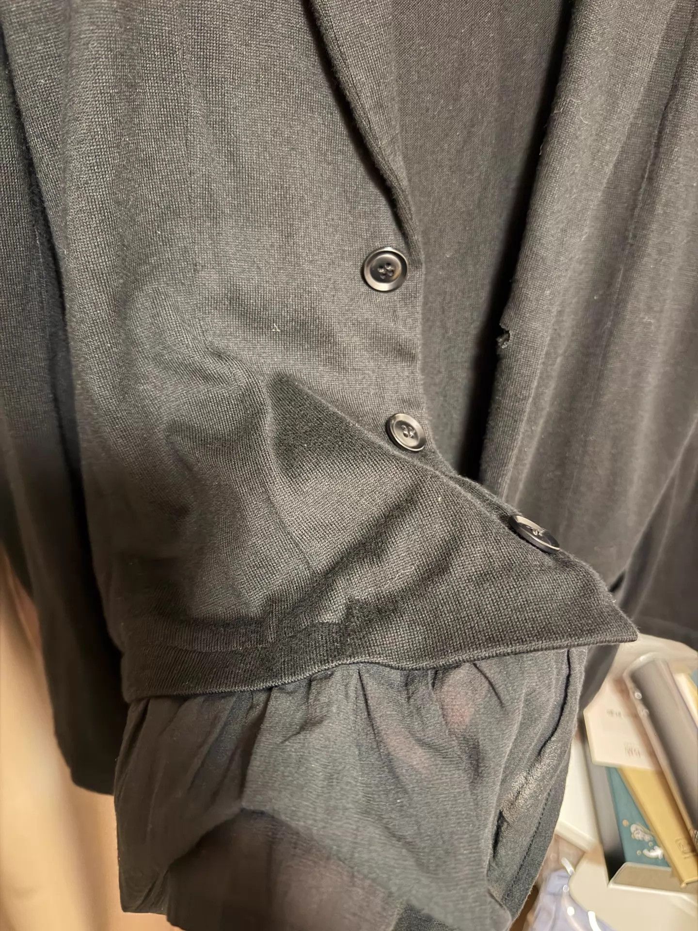 Y's Y's Black Tulle Hem Blazer Size 1 Like New Size S / US 4 / IT 40 - 7 Thumbnail