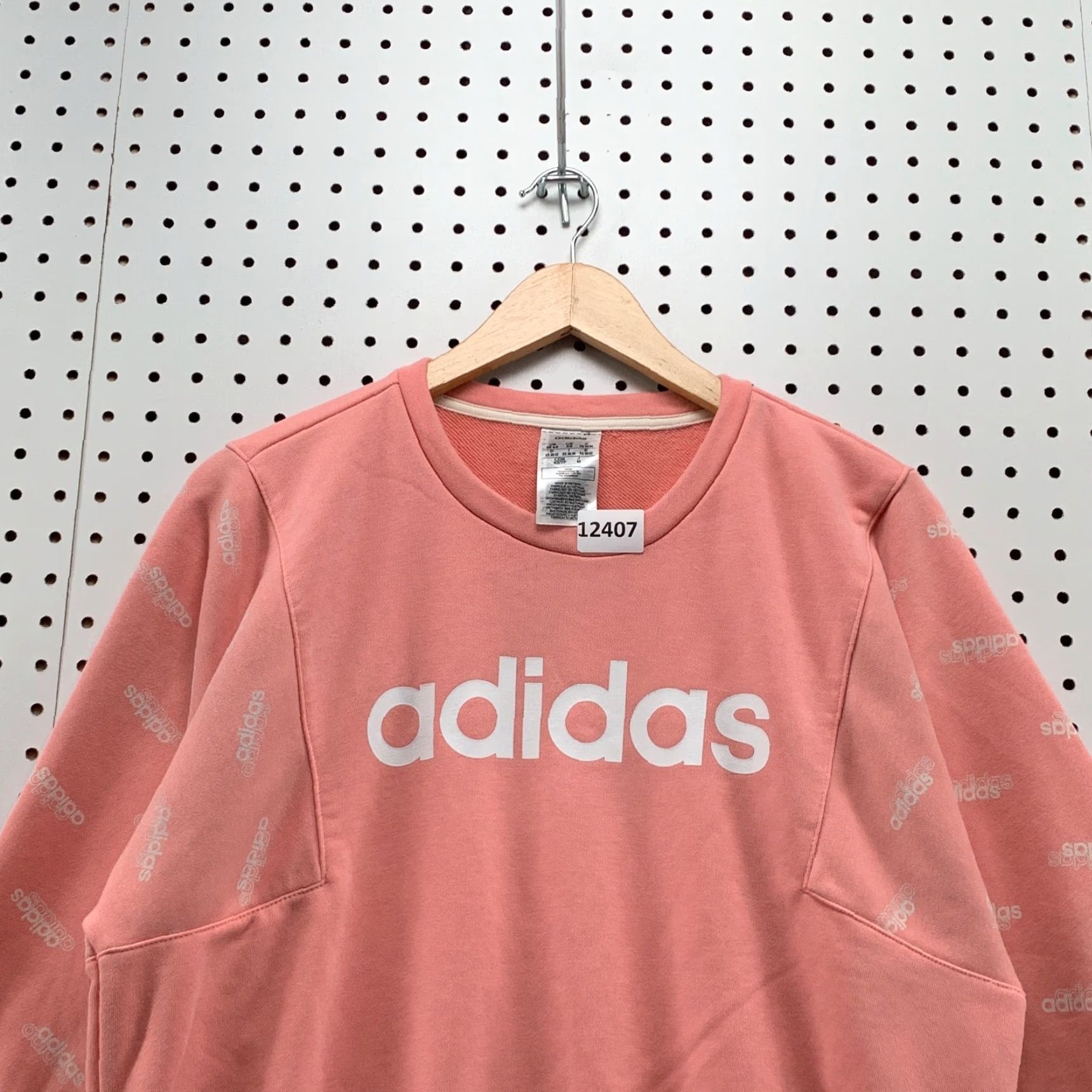 Adidas Adidas Sweater Womens Extra Small Oversized Pink Sweatshirt Graphic Long Sleeve Size XS / US 0-2 / IT 36-38 - 6 Thumbnail