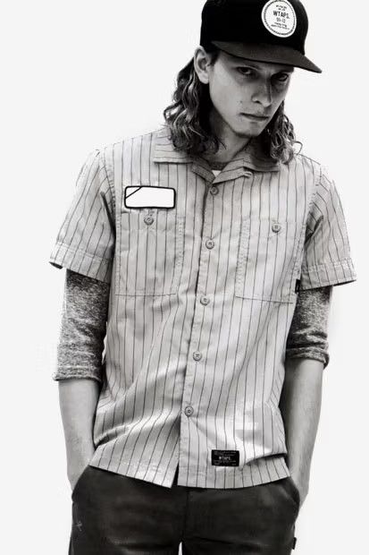 SS12 Better Than Yesterday Striped Mechanic Patch Shirt