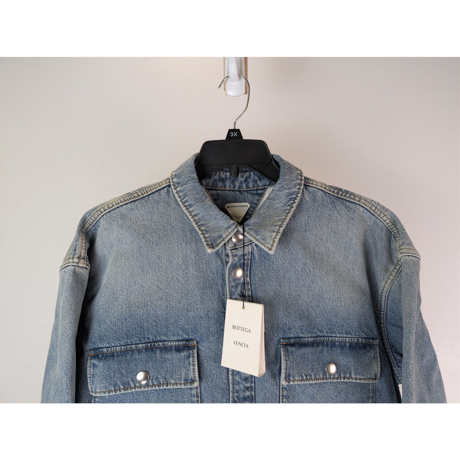 Bottega Veneta o1rshd1 Vintage Ind Denim Lined Shirt Button up Shirt Blue Size US S / EU 44-46 / 1 - 3 Thumbnail