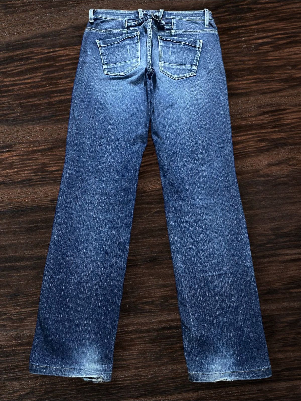 Japanese Brand Vtg Sweet Camel Faded Wash Buckle Back Eye Button Slim Fit Size US 28 / EU 44 - 2 Thumbnail