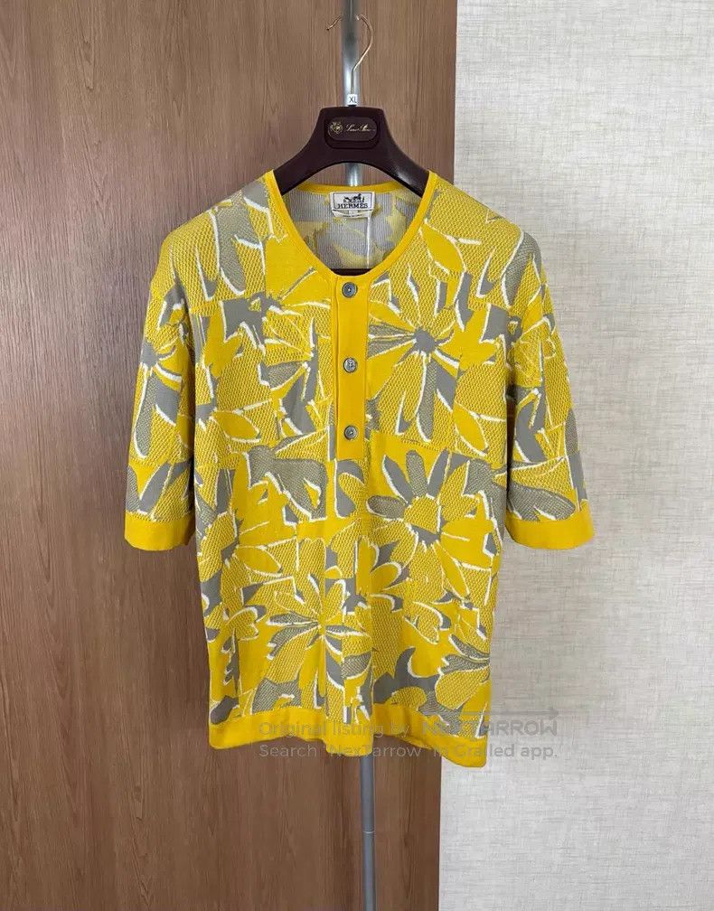 Hermes Hermes Daisy Short Sleeve T-Shirt Size US L / EU 52-54 / 3 - 1 Thumbnail