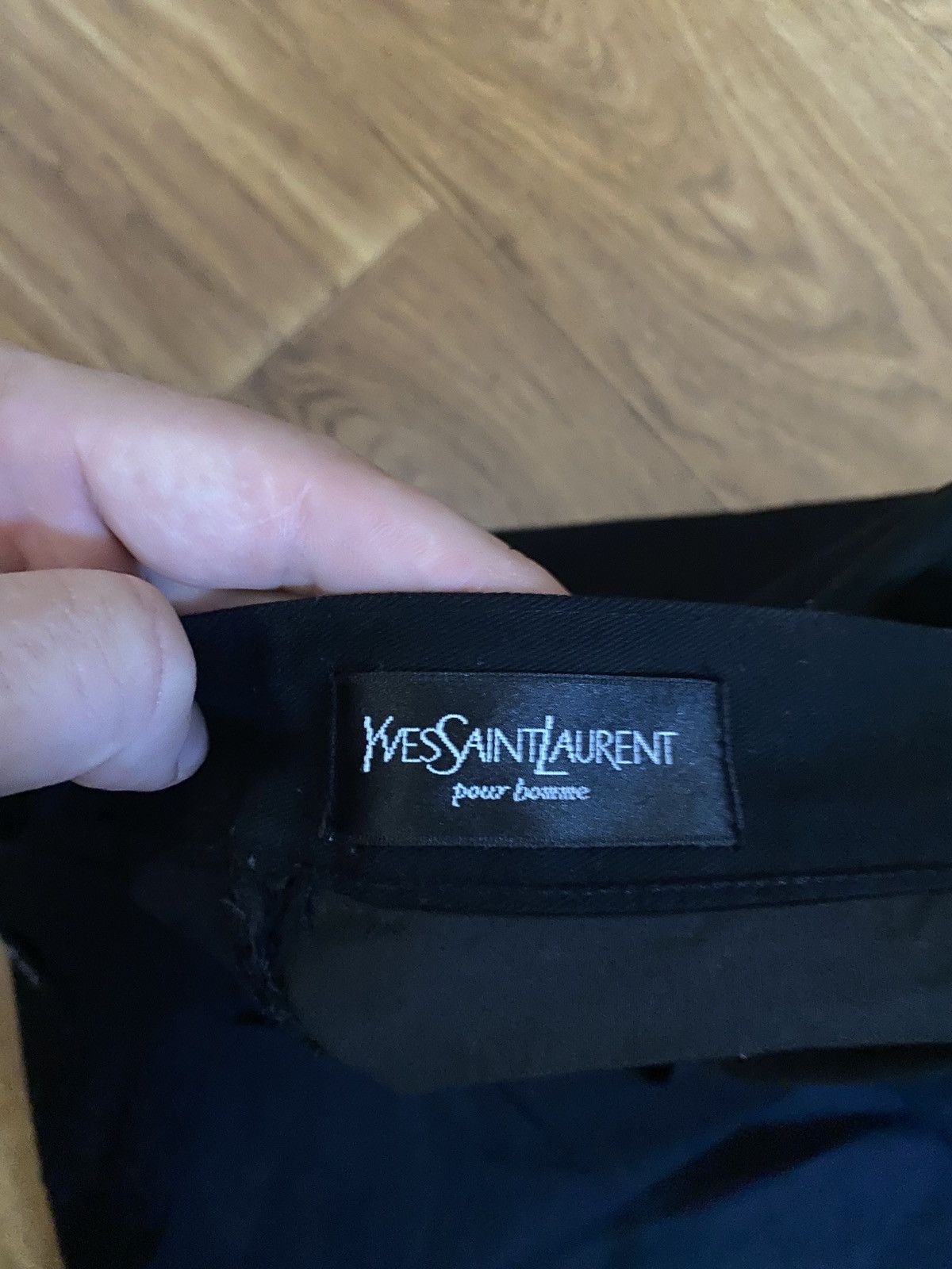 Vintage × Yves Saint Laurent Yves Saint Laurent Black Denim Pants Size US 32 / EU 48 - 3 Thumbnail