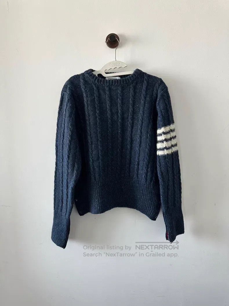 Thom Browne Thom Browne Navy twisted wool sweater Size US L / EU 52-54 / 3 - 1 Thumbnail