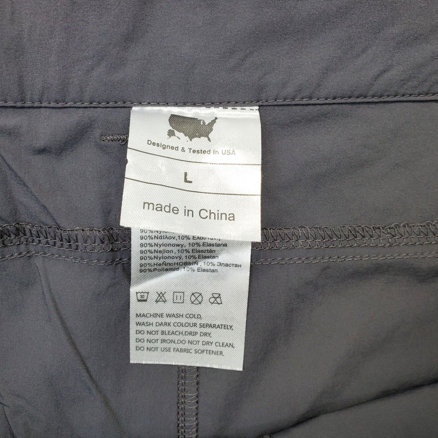 Vintage EZRUN Cargo Short Mens L Gray Stretch Nylon Regular Pockets Outdoor Size US 33 - 6 Thumbnail