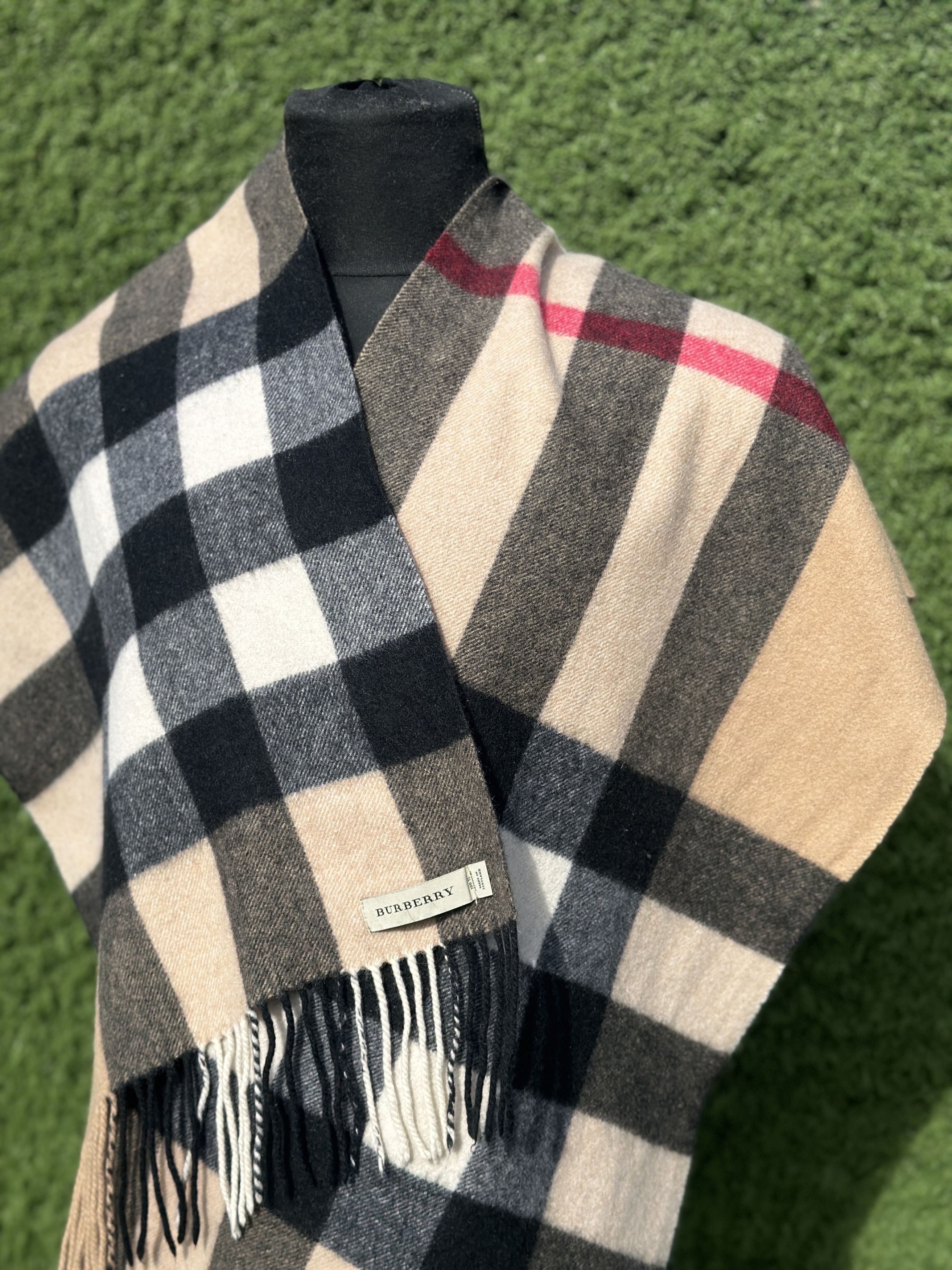 Burberry Burberry 100% Cashmere Classic Check Fringed Scarf 205X37Cm Size ONE SIZE - 9 Thumbnail