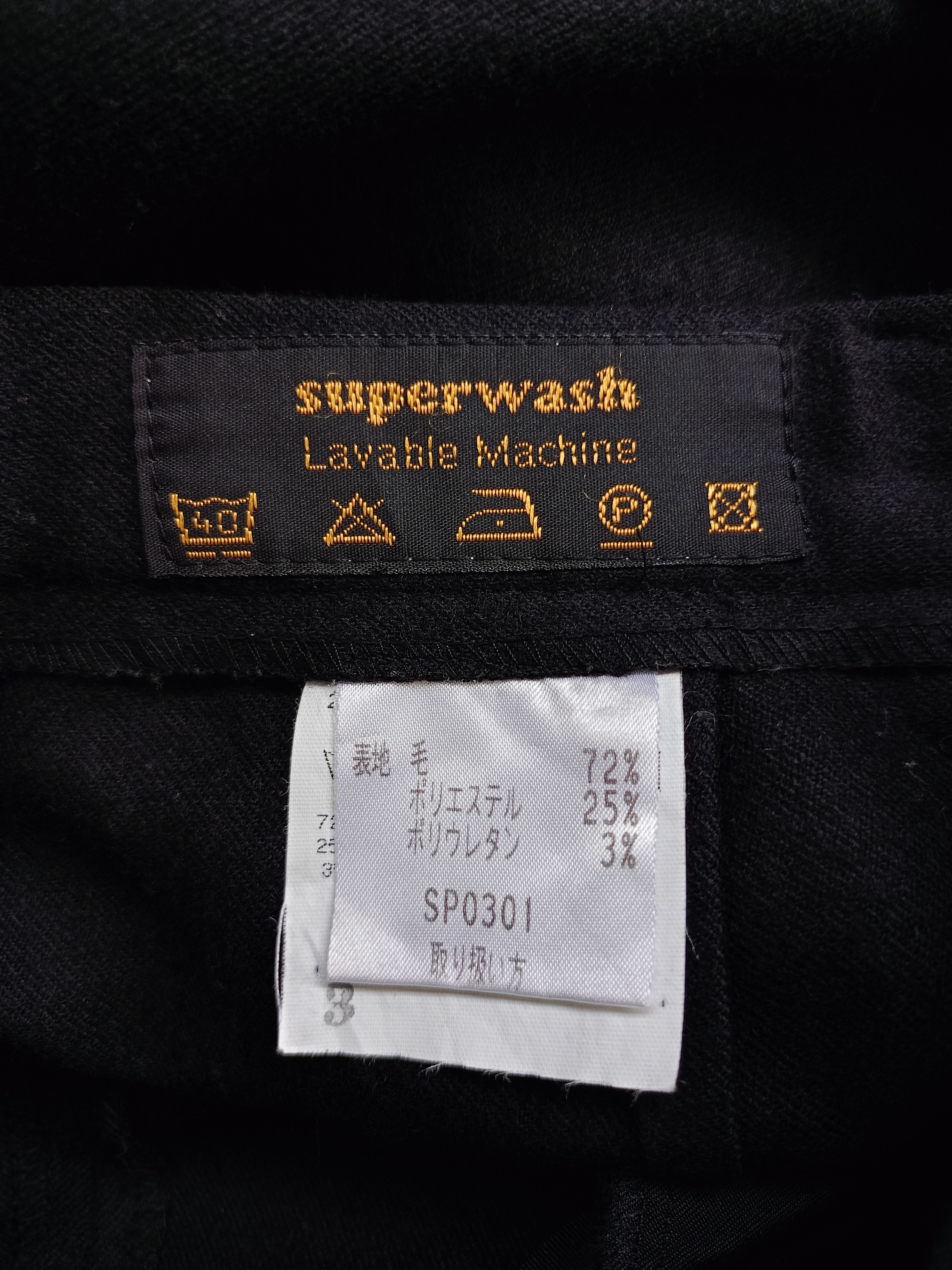 Designer 2000s Jun ashida wool Black Pants Size 28" / US 6 / IT 42 - 6 Thumbnail
