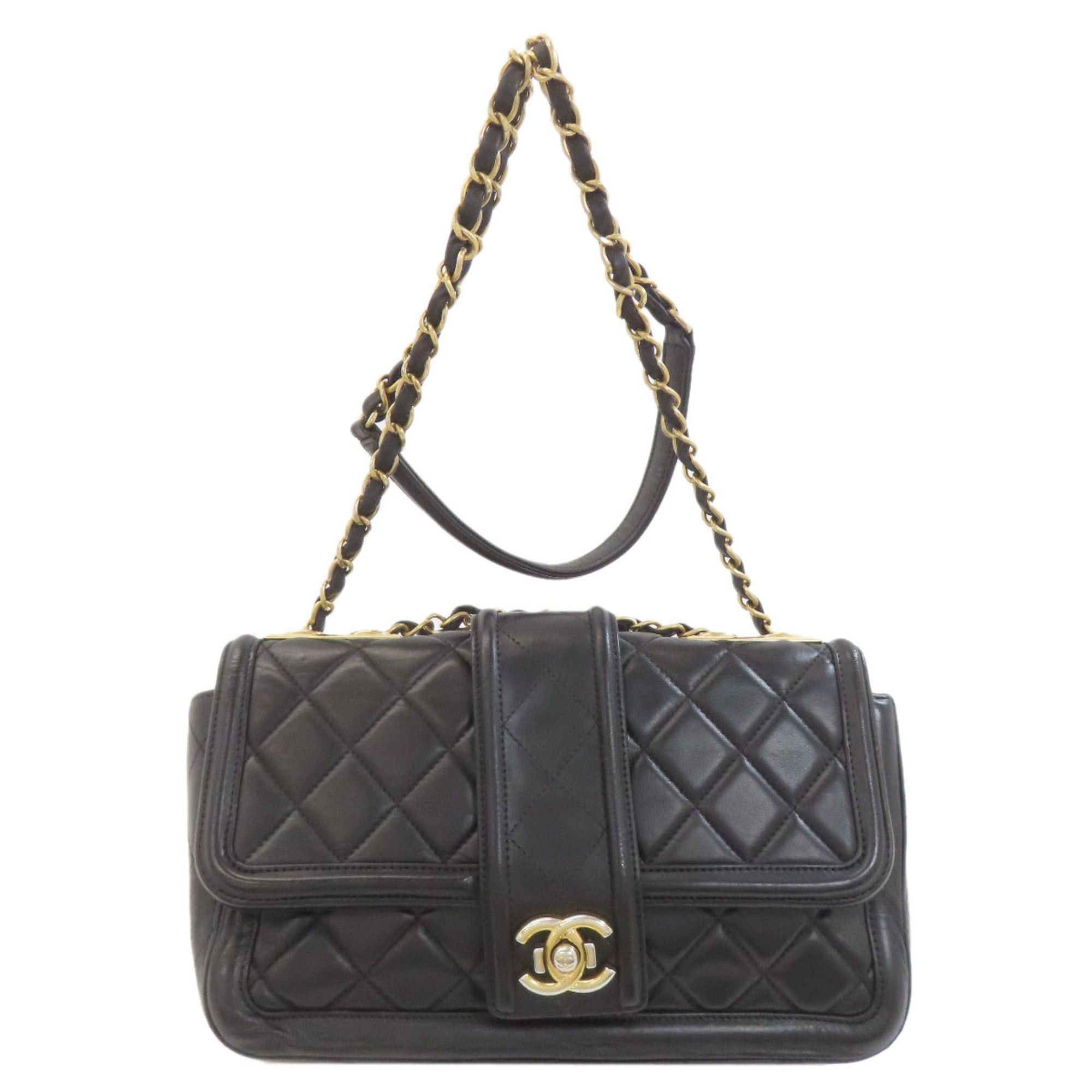 Chanel CHANEL Chain Shoulder Bag, Matelasse, Gold Hardware, Lambskin, Women's, Size ONE SIZE - 1 Thumbnail