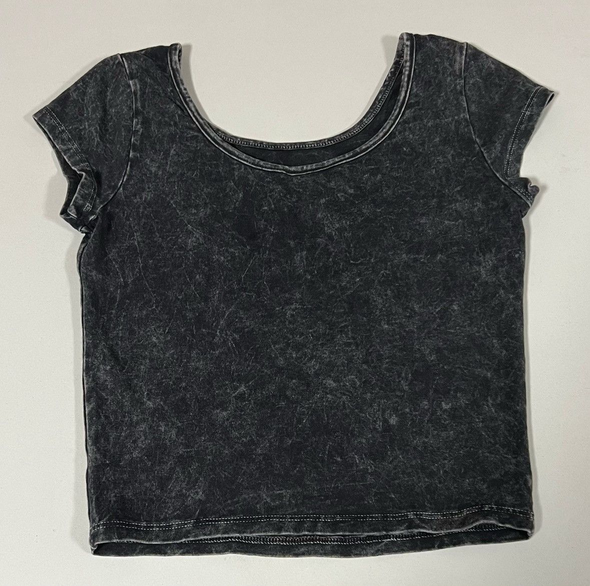 Japanese Brand Wet Seal Acid-Wash ‘Sun Gypsy’ T-Shirt Crop Top Tee Size S ✨ Size S / US 4 / IT 40 - 3 Thumbnail