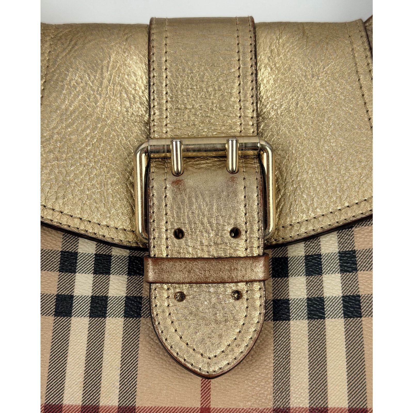 Burberry Burberry Burberry Haymarket Check Gold Coated Bag Size ONE SIZE - 12 Thumbnail
