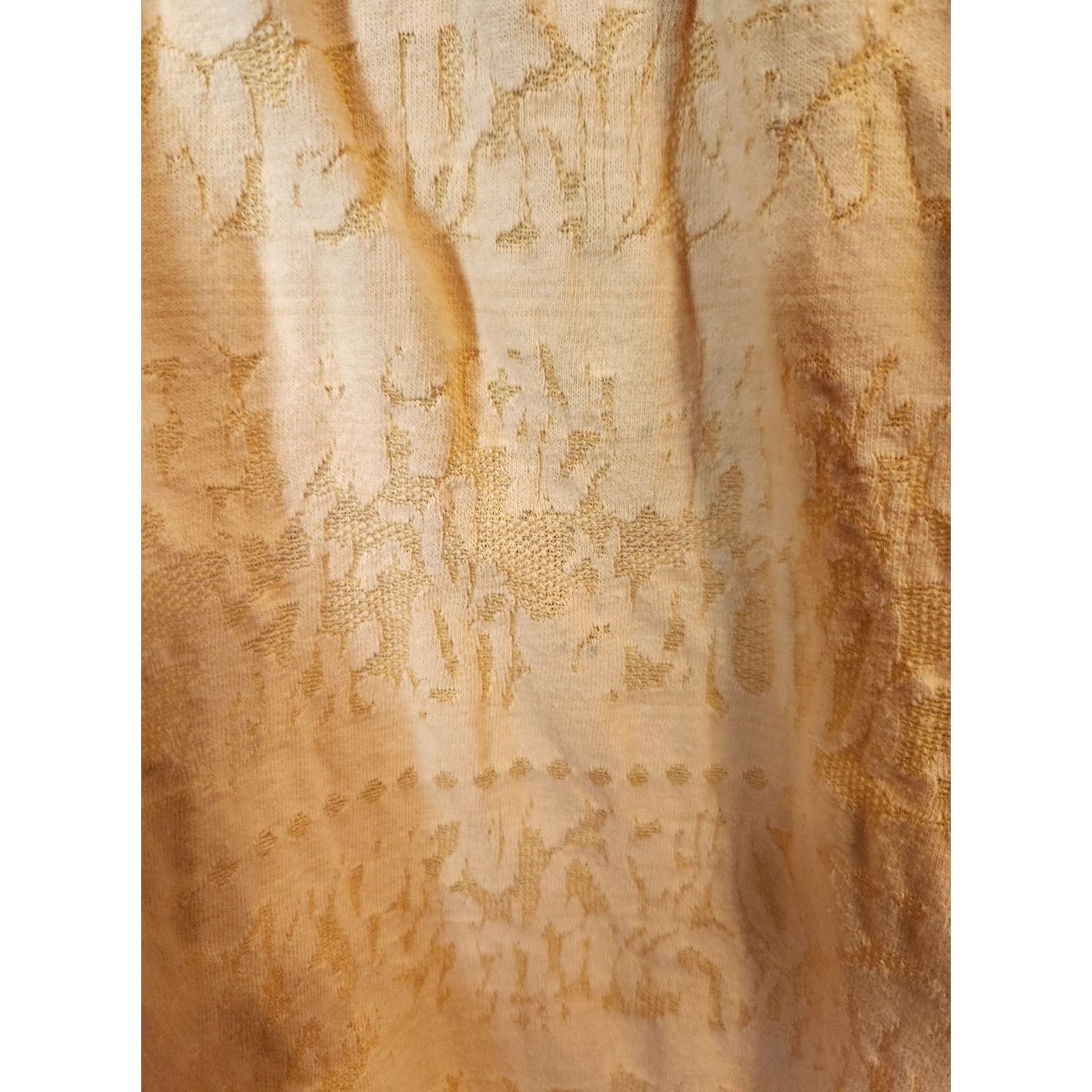 Vintage St. John's Bay Yellow Textured Floral Pleated Peasant Blouse 1X Womens Casual Size XL / US 12-14 / IT 48-50 - 3 Thumbnail