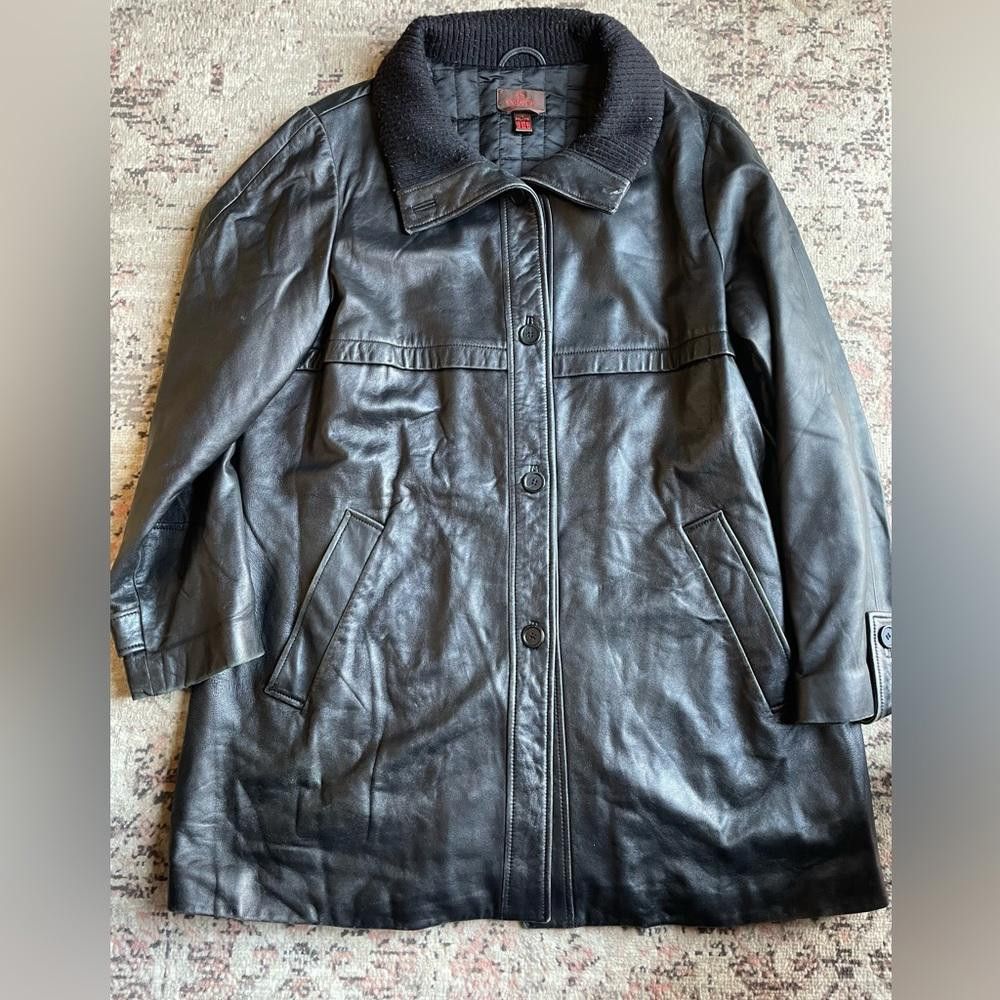Danier Danier black oversized leather jacket. Size XXL / US 16-18 / IT 52-54 - 1 Thumbnail