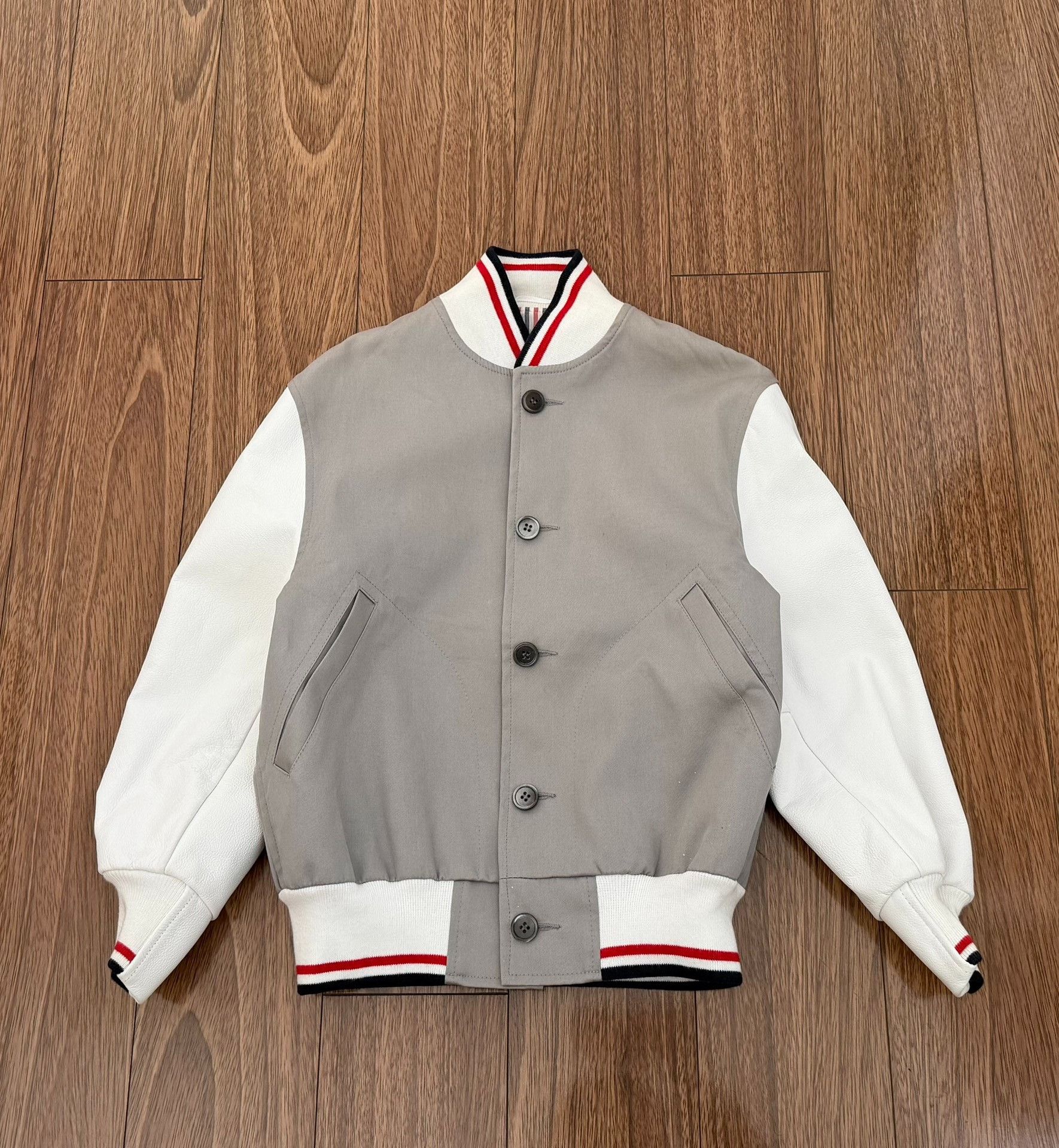 Thom Browne Thom Browne Leather Sleeved Varsity Jacket Size XS / US 0-2 / IT 36-38 - 1 Thumbnail
