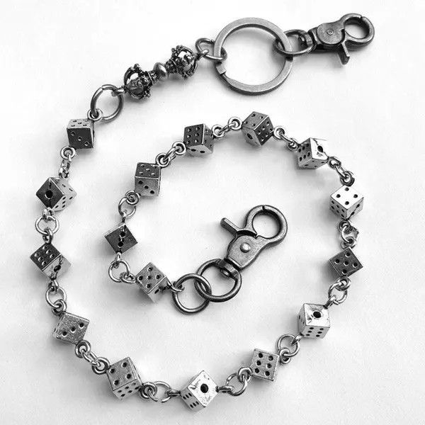 Jewelry Dice Wallet Chain, Pants Chain Size ONE SIZE - 6 Thumbnail