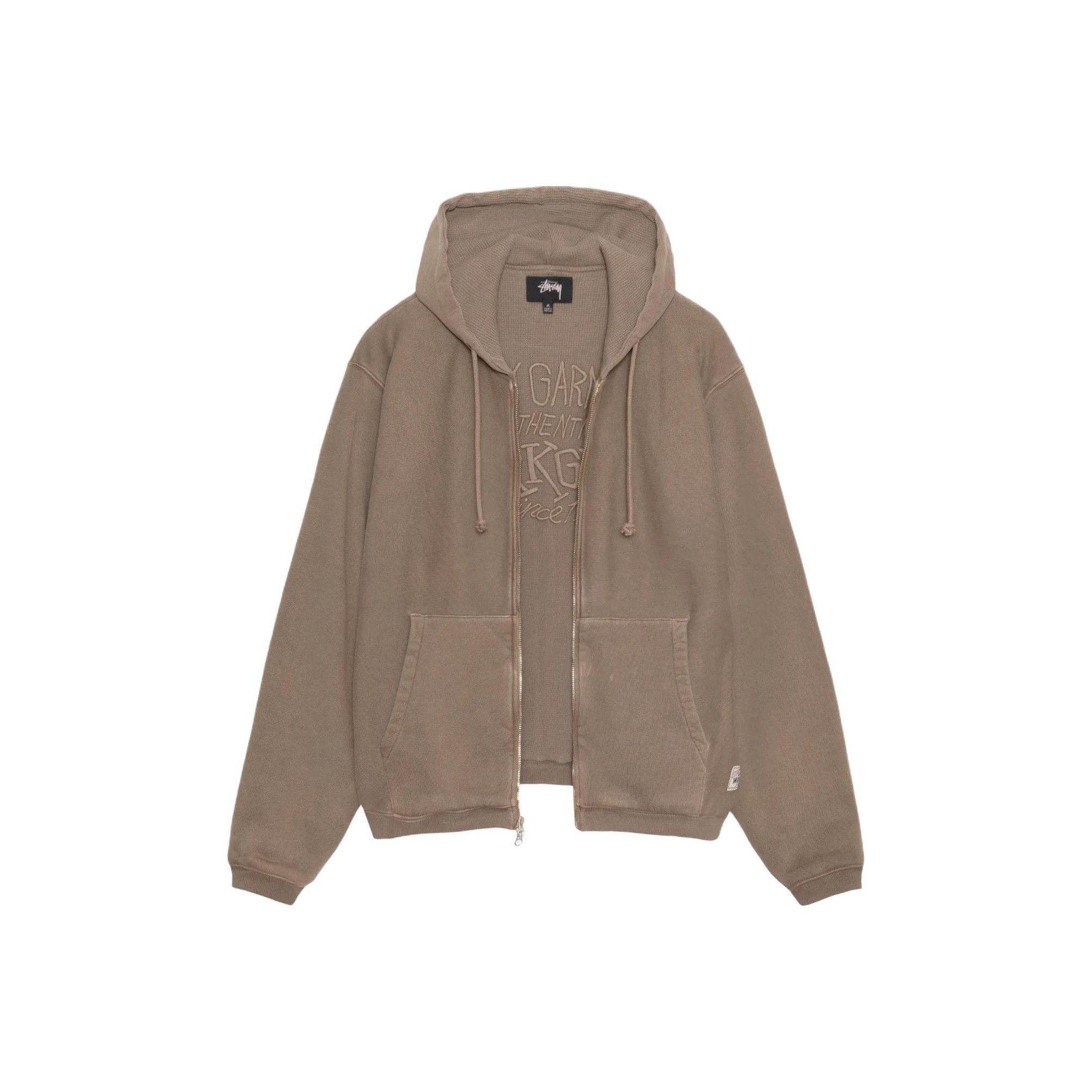 Streetwear × Stussy Black Stussy New York Zip Up Hoodie and brown