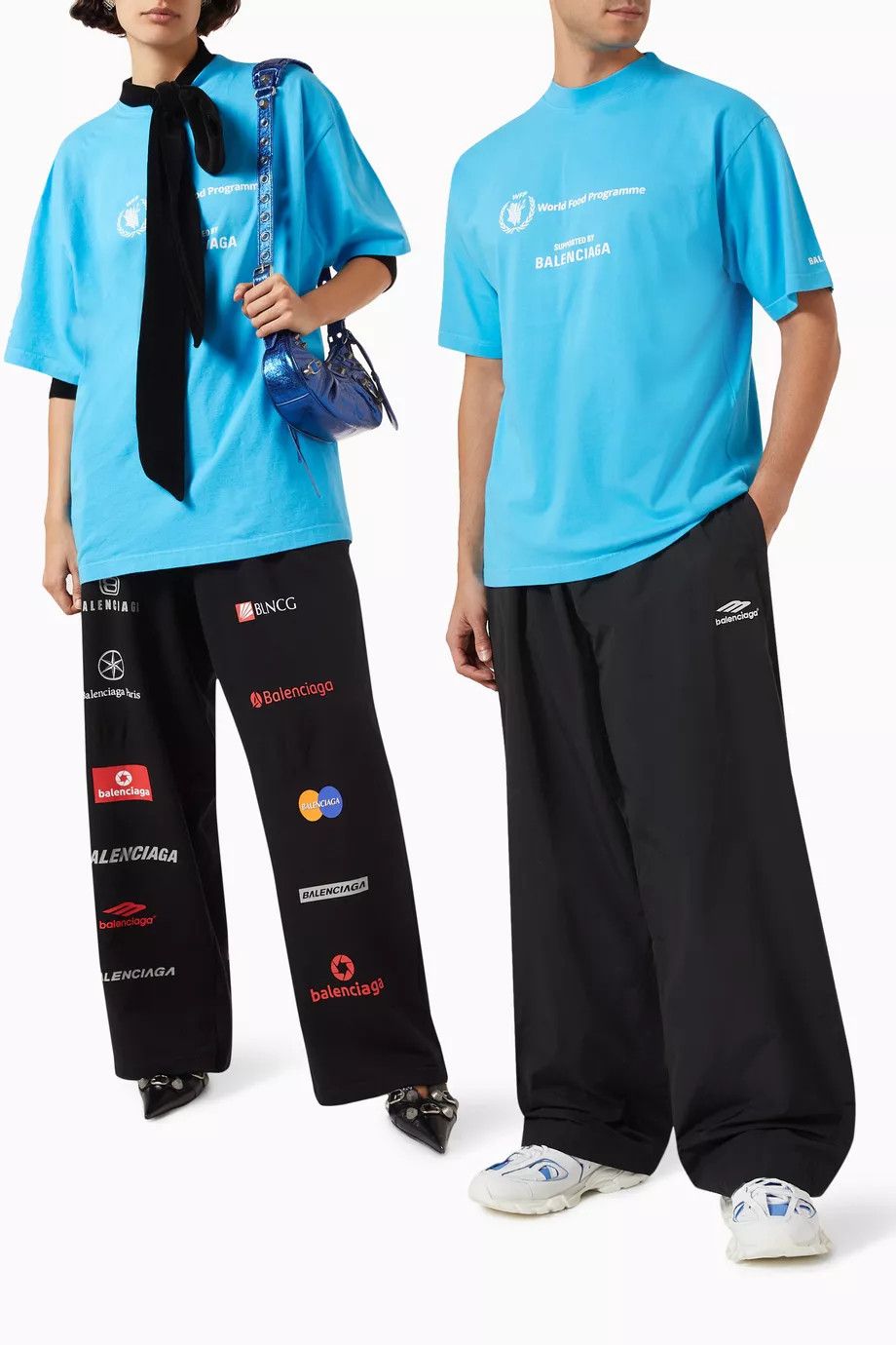 Balenciaga o1bcso1str0125 Dup / Medium Fit T-Shirt in Azure Blue/White Size US S / EU 44-46 / 1 - 5 Thumbnail