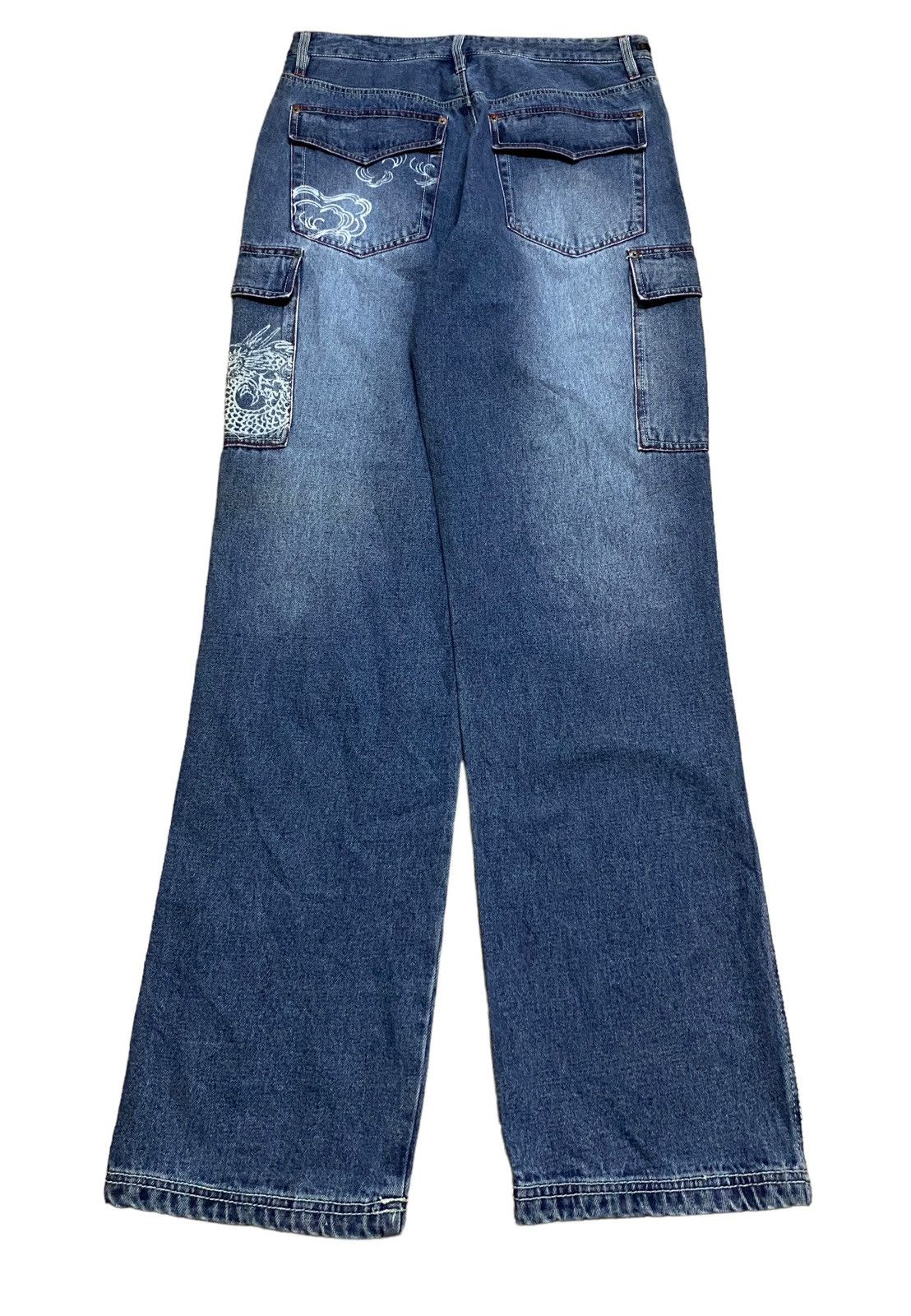 14th Addiction × Japanese Brand × Le Grande Bleu (L.G.B.) Rare Vintage Japanese Brand Kakei Sukajan Baggy Jeans 1990s Size US 32 / EU 48 - 2 Thumbnail