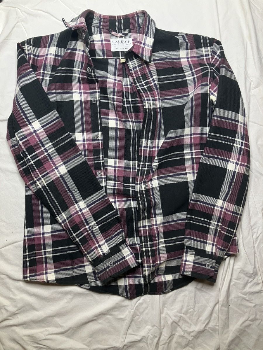 Raleigh Denim thick plaid shirt in thistle