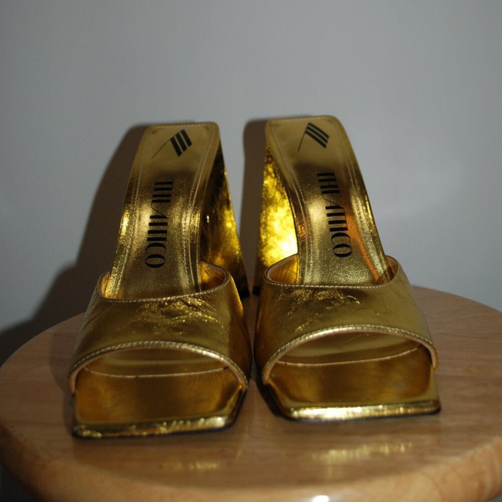 The Attico The Attico Devon Mule Heel 115mm Gold Size US 10 / IT 40 - 2 Thumbnail