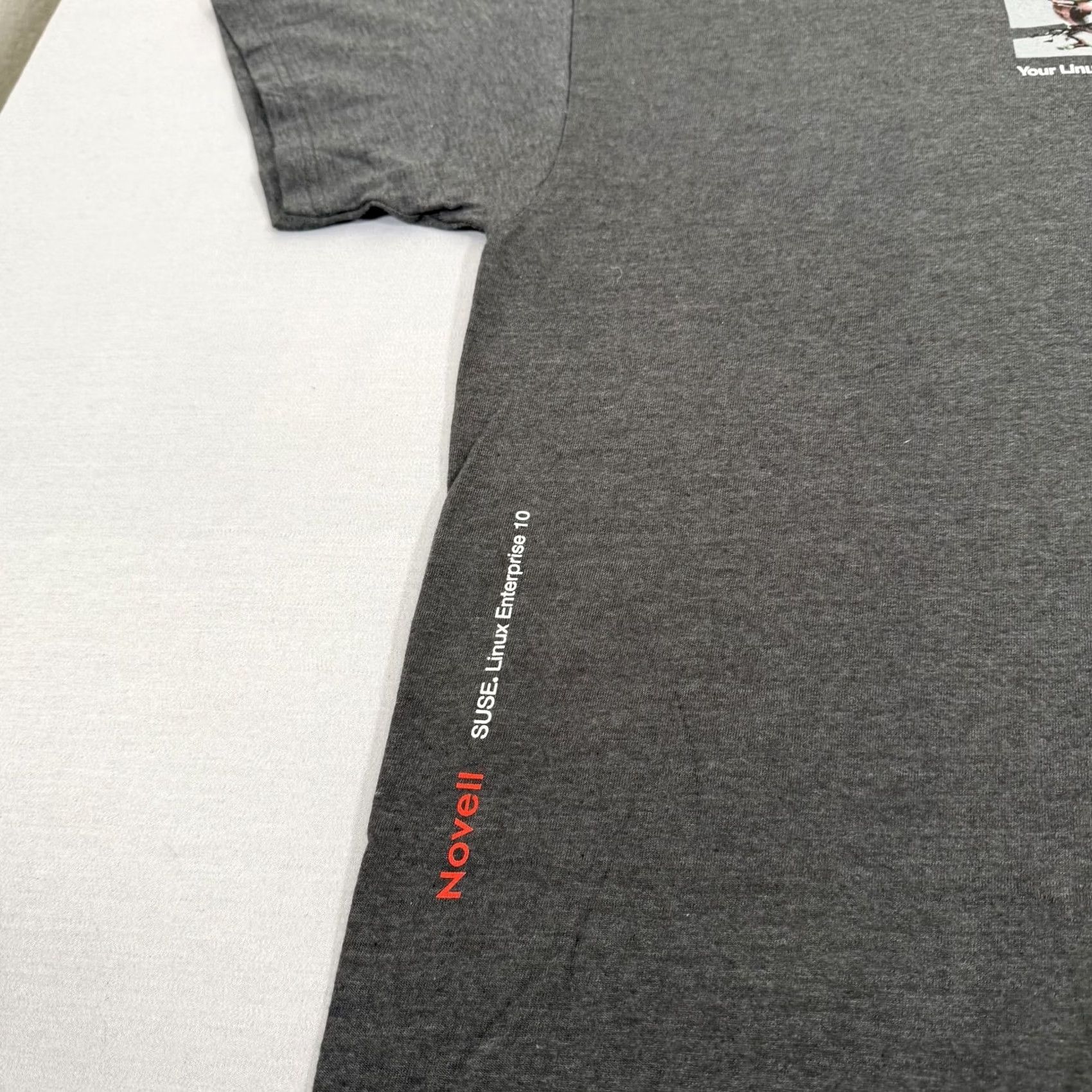 Hanes VINTAGE Linux Shirt Mens 2XL Gray Computer Tech Promo Tee Penguin Windows Y2K Size US XXL / EU 58 / 5 - 4 Thumbnail