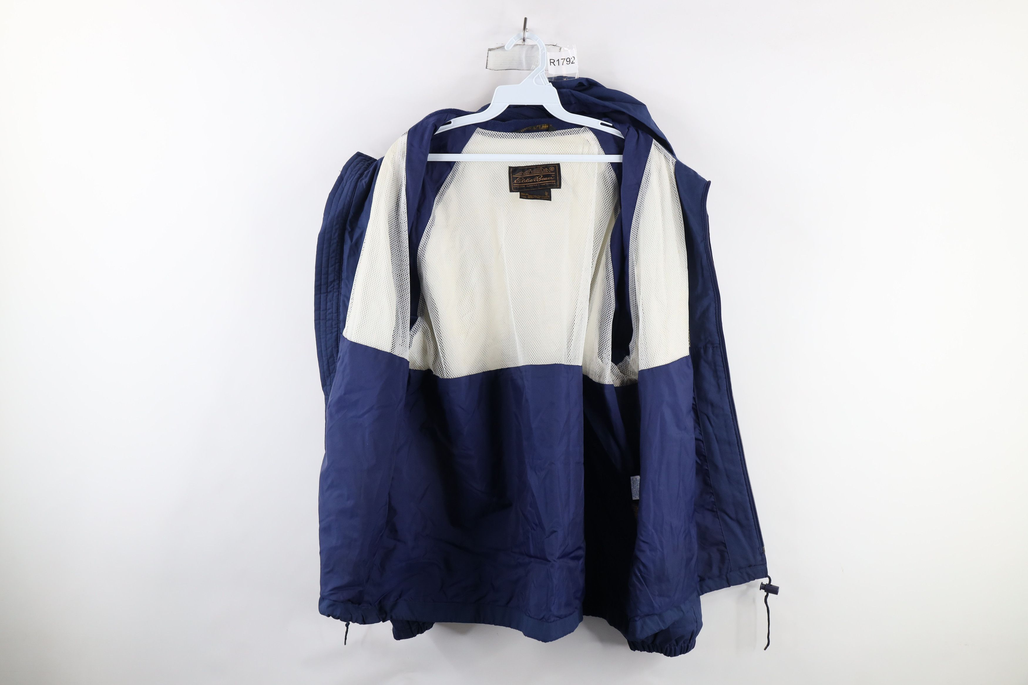 Eddie Bauer × Vintage Vintage 90s Eddie Bauer Goretex Hooded Rain Jacket Blue Size US L / EU 52-54 / 3 - 7 Thumbnail