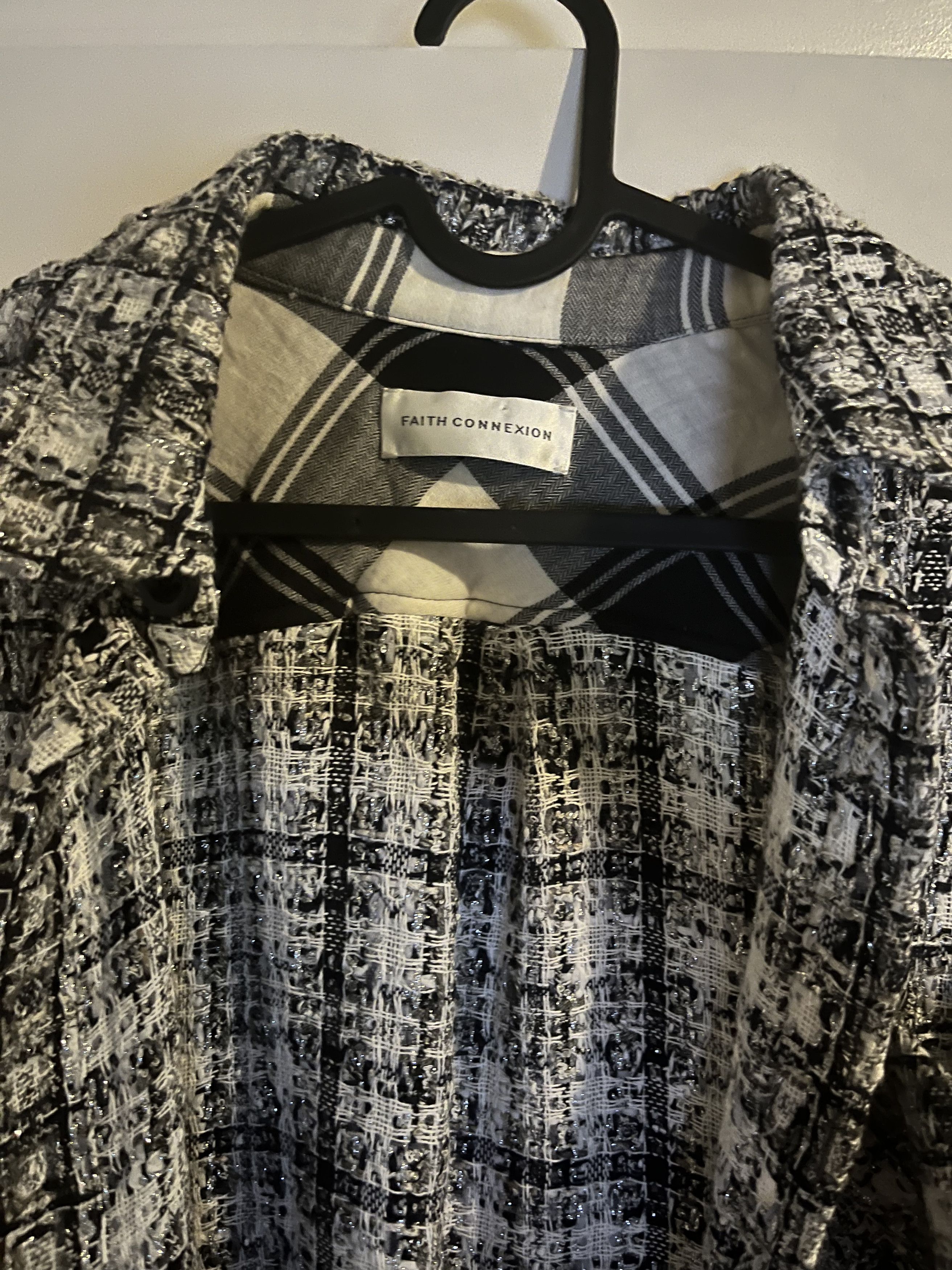 Faith Connexion Oversized Tweed Overshirt Size US S / EU 44-46 / 1 - 2 Thumbnail