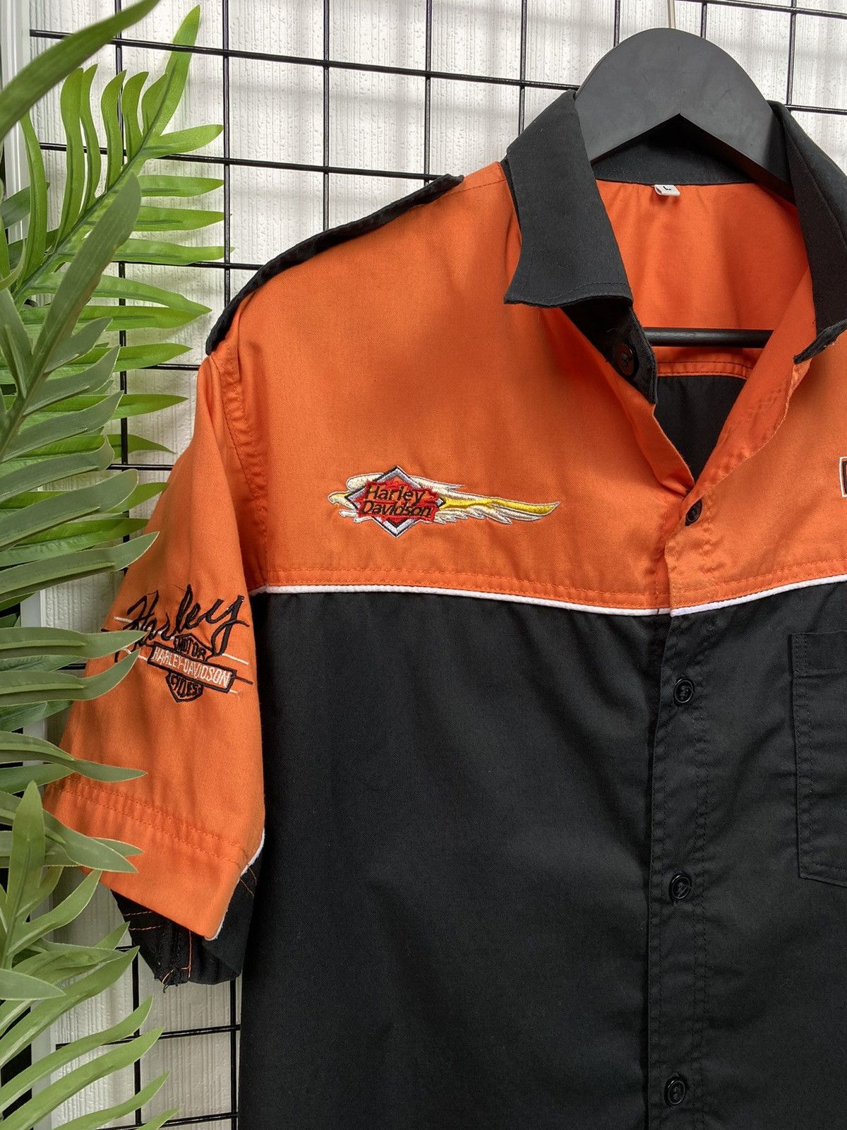 Vintage Vintage Harley Davidson Big Logo Short Sleeve Button Shirt L Size US L / EU 52-54 / 3 - 5 Thumbnail