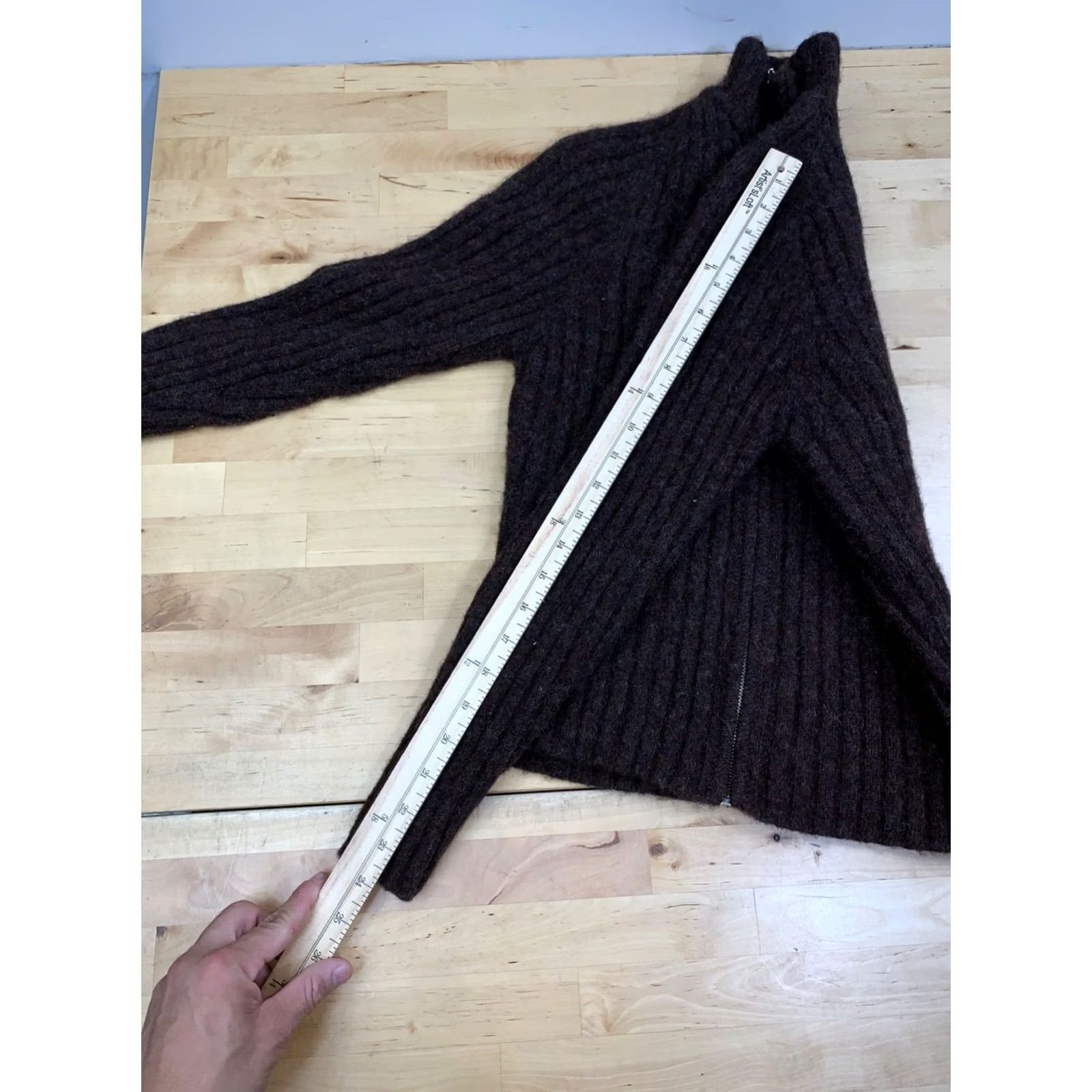 Vintage Rafaella Jacket Women S Brown Wool Full Zip Casual Pockets 13130 Service Measures like small Mens clarification missing Size S / US 4 / IT 40 - 6 Thumbnail