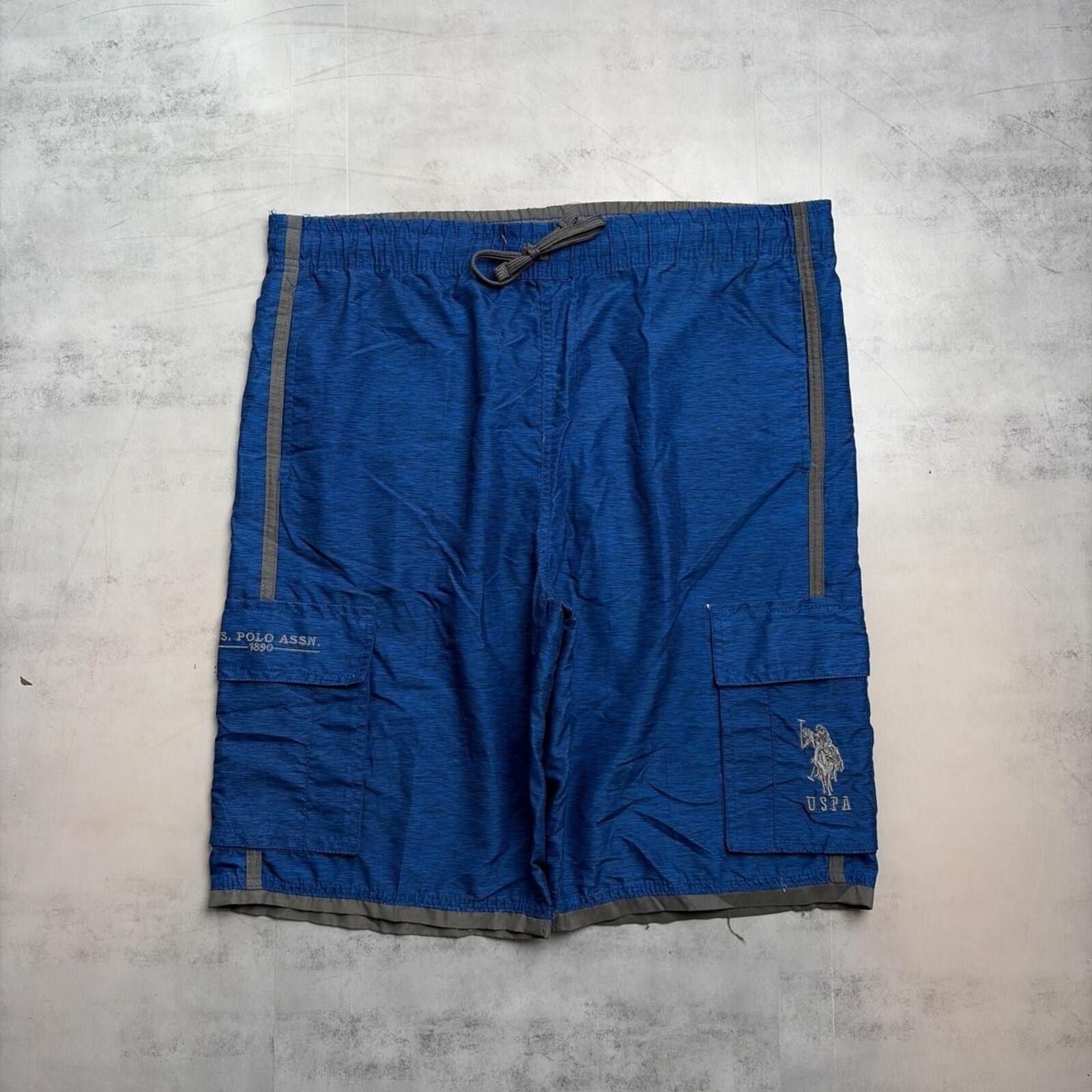 U.S. Polo Assn. Y2K Blue U.S. Polo Assn Grunge Surf Baggy Board Shorts Size US 34 / EU 50 - 1 Thumbnail