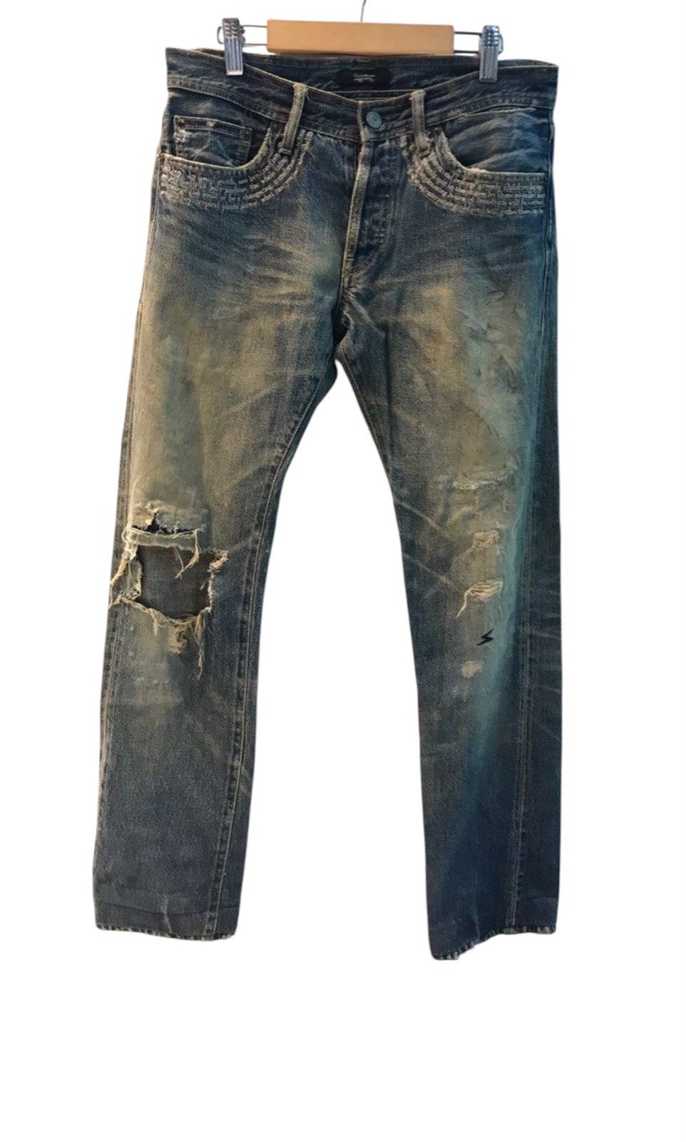 Undercover Undercover distressed with poem jeans Size US 30 / EU 46 - 22 Thumbnail