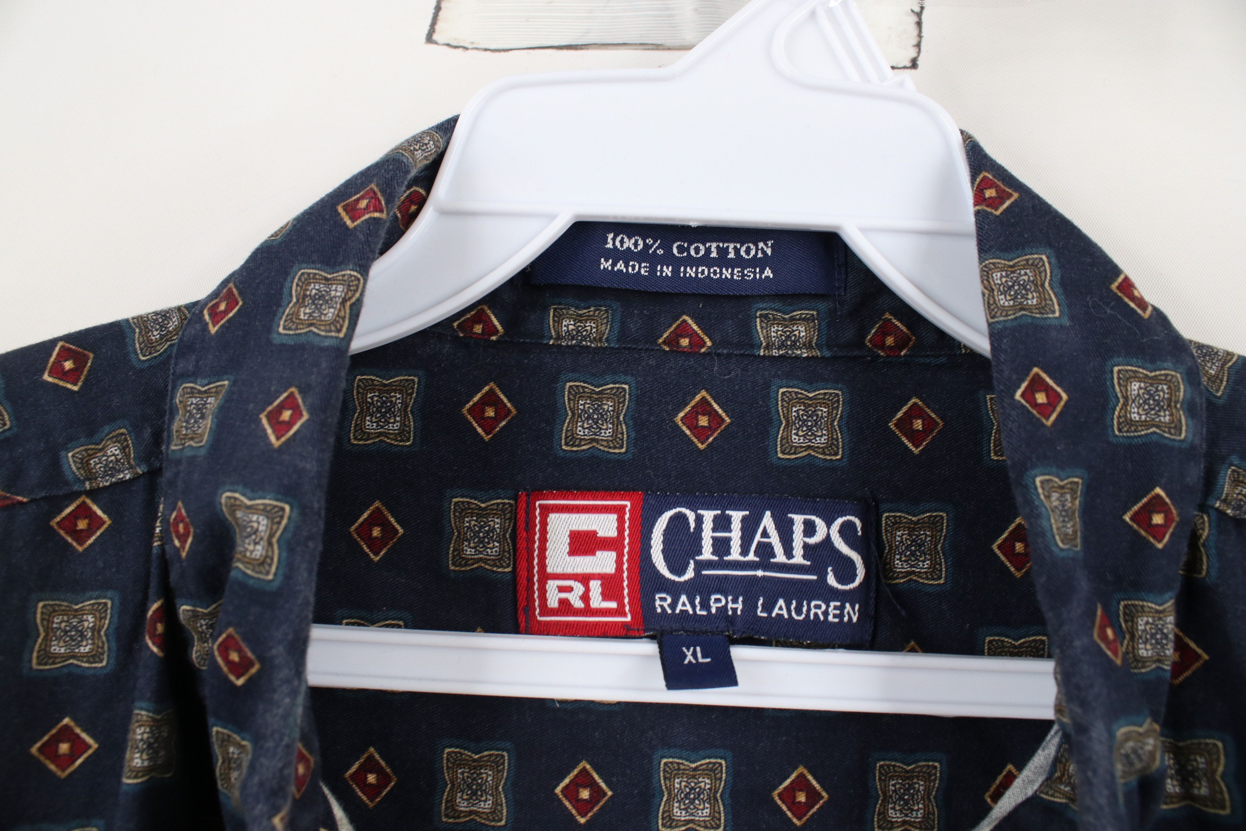 Ralph Lauren × Vintage Vintage 90s Chaps Ralph Lauren Collared Button Down Shirt Size US XL / EU 56 / 4 - 7 Thumbnail