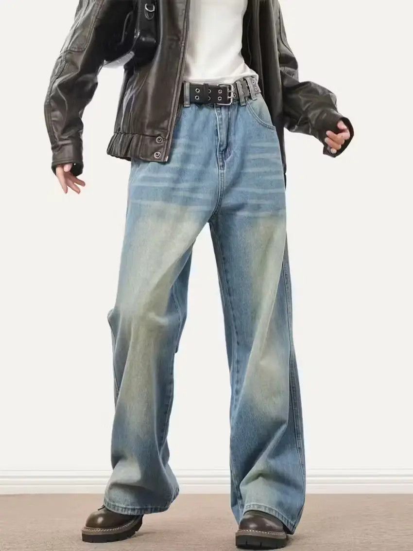 Designer × Japanese Brand Faded blue washed skate hiphop baggy jeans Size US 33 - 4 Thumbnail