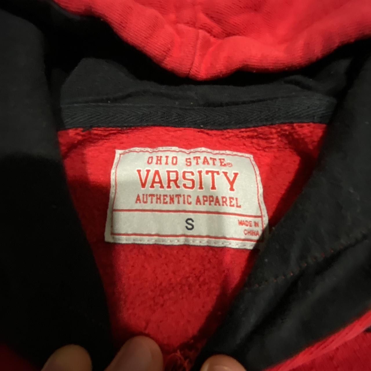 Vintage Retro 90s Ohio State Embrodered Hoodie Red S Size US S / EU 44-46 / 1 - 3 Thumbnail