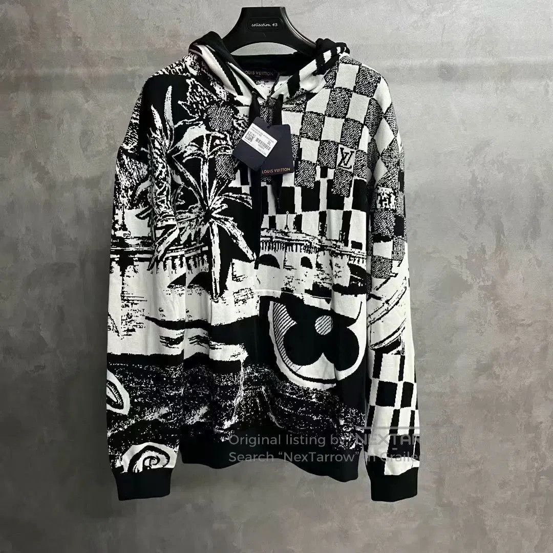 Louis Vuitton black patterned hoodie by louis vuitton. Size US XXL / EU 58 / 5 - 1 Thumbnail