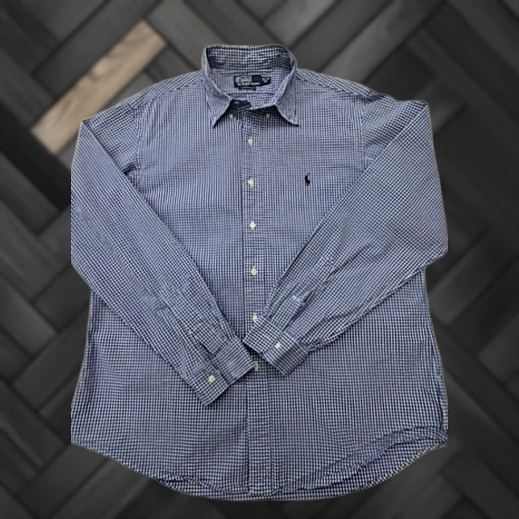 Polo Ralph Lauren Polo Ralph Lauren Boys Blue Gingham Button-Up Shirt XL Long Sleeve Used Size US XL / EU 56 / 4 - 1 Thumbnail