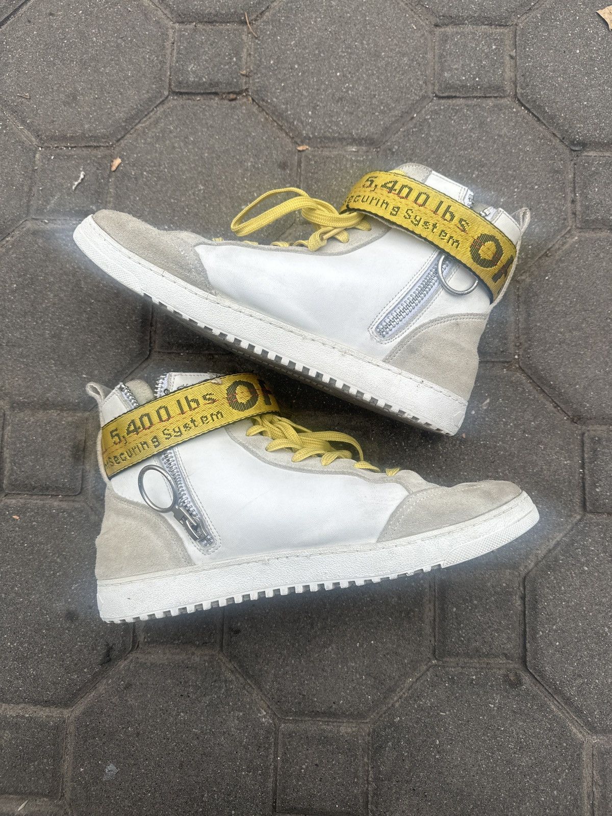 Off-White 2013 OFF-WHITE Leather Suede Hi Top Sneaker Size US 10.5 / EU 43-44 - 2 Thumbnail