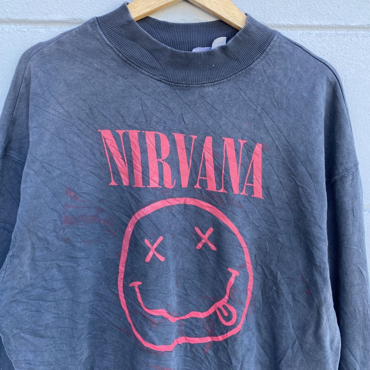 Band Tees × Nirvana × Vintage Nirvana Rare Vintage sun faded Paint A1 Size US XL / EU 56 / 4 - 2 Thumbnail