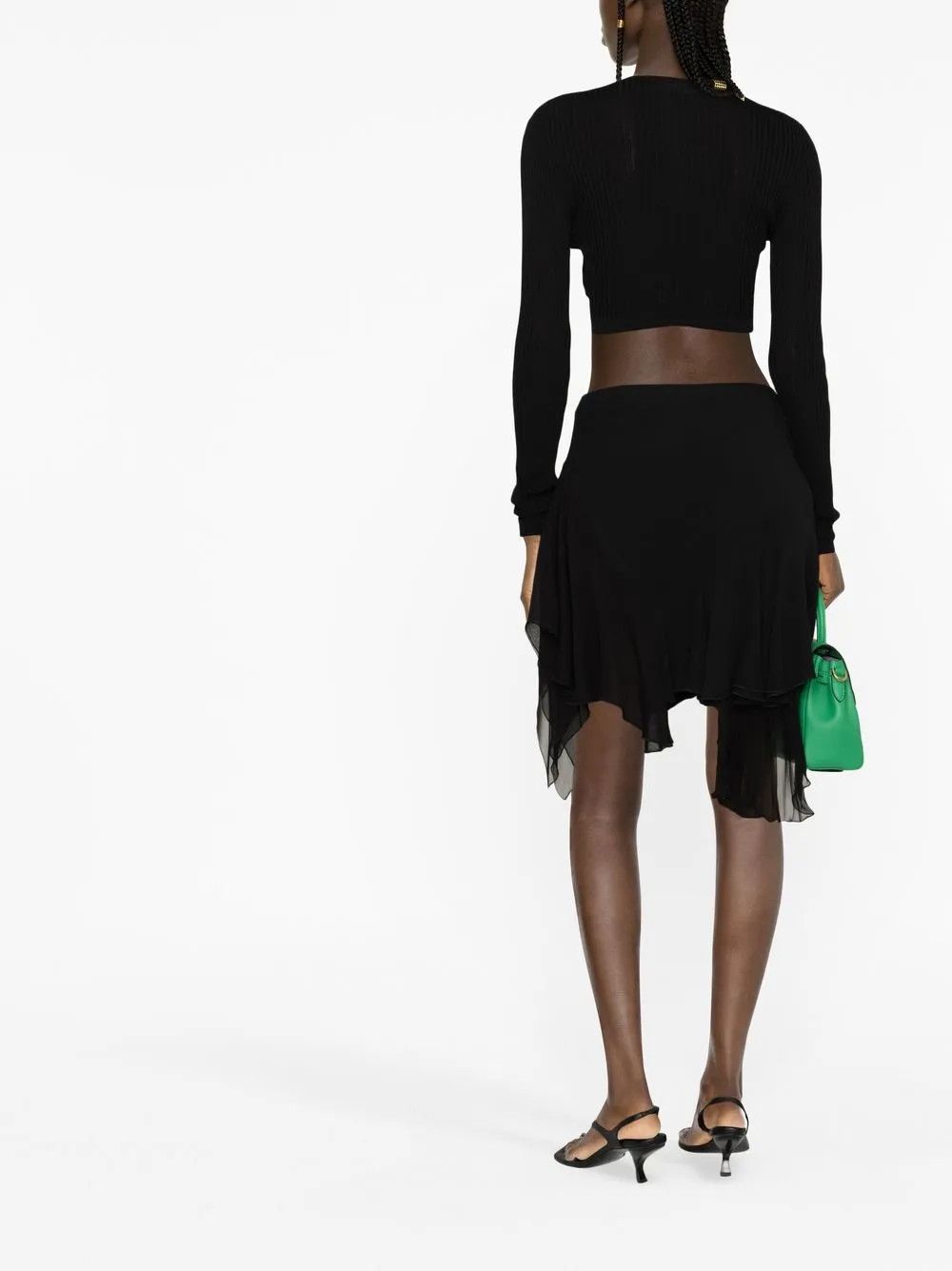 Versace o1y0226 Mini Skirt in Black Size 27" / US 4 / IT 40 - 4 Thumbnail