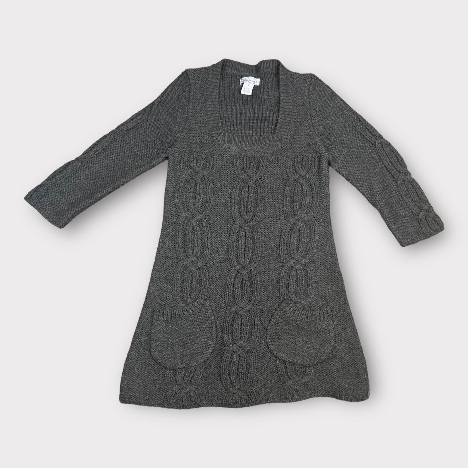 Nordstrom Glimmer By J.J. Basic | Vintage Y2K Cable Knit Sweater Dress Size S / US 4 / IT 40 - 4 Thumbnail