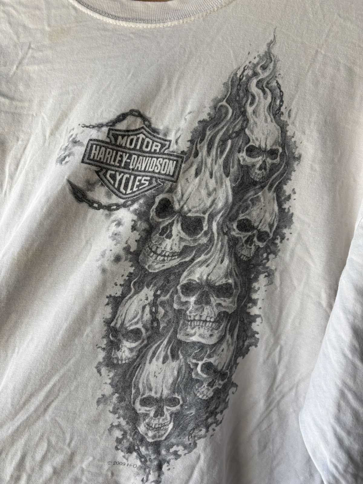 Harley Davidson Vintage Harley Skull Longsleeve Size US XL / EU 56 / 4 - 2 Thumbnail